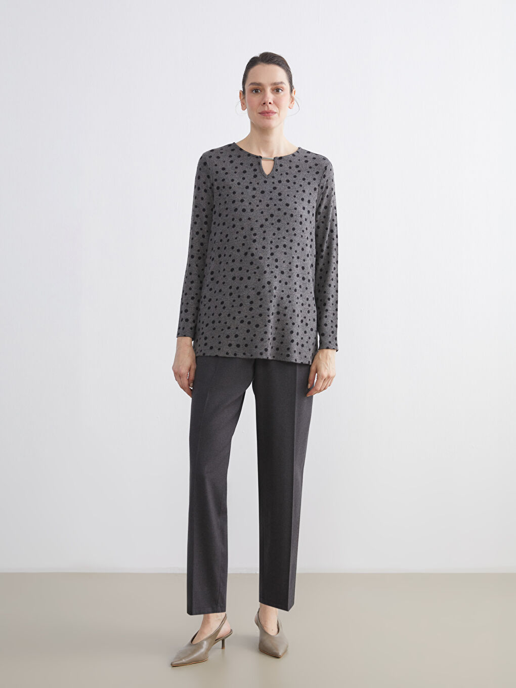 Plus Size Elastic Waist Women's Trousers