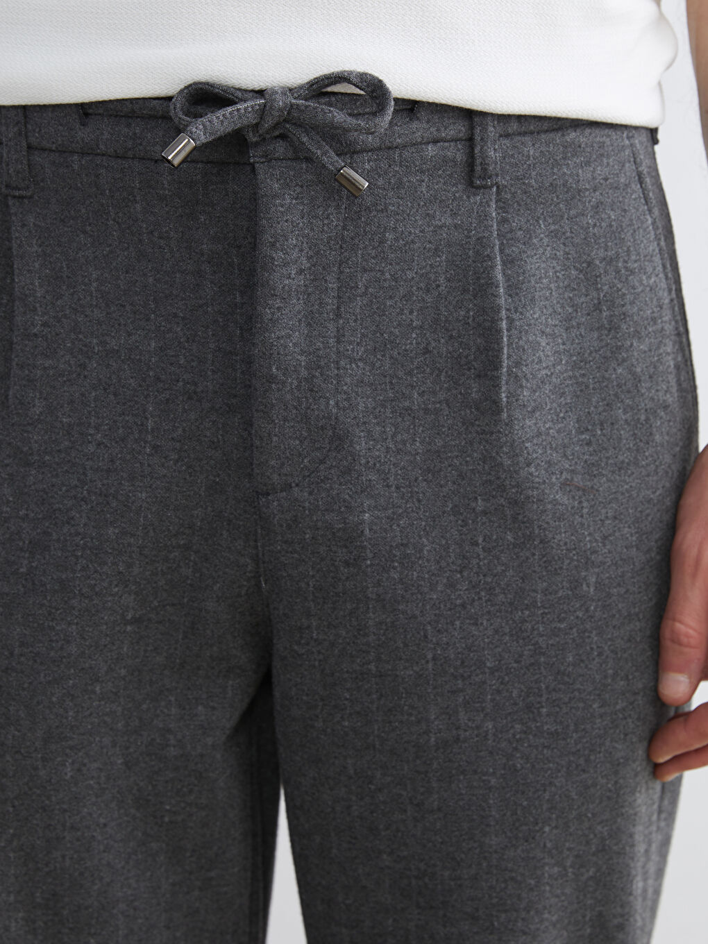 Antrasit Standart Kalıp Erkek Pantolon-2