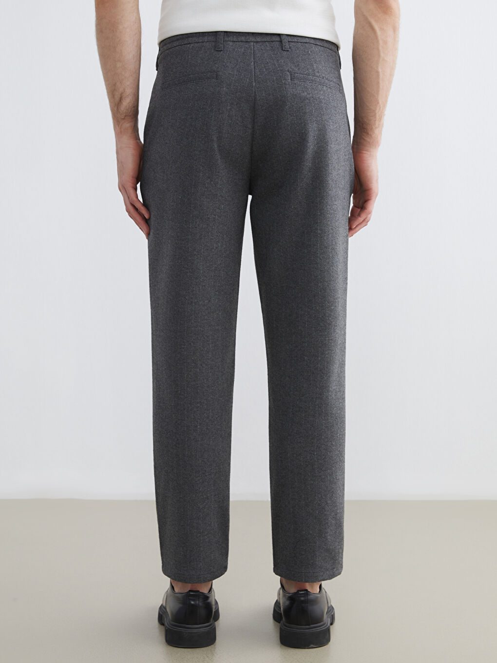 Antrasit Standart Kalıp Erkek Pantolon-3