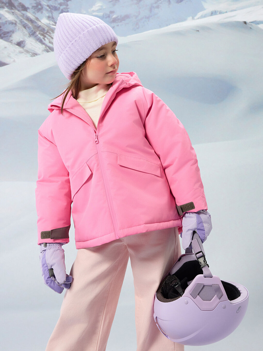 Hooded Girls' Ski Jacket-1