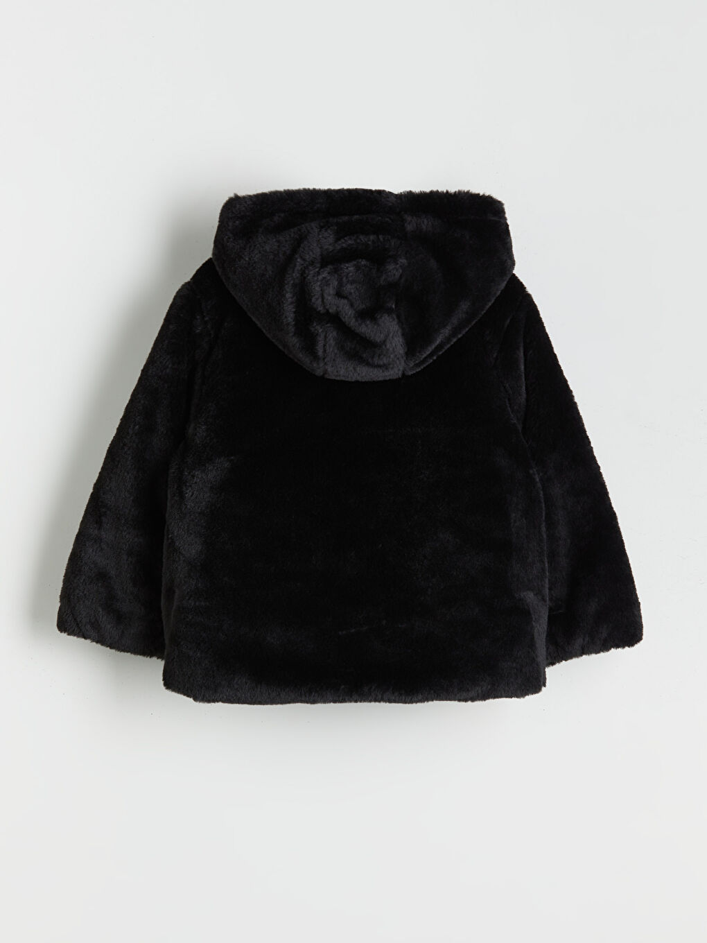 Hooded Girl's Plush Coat-1