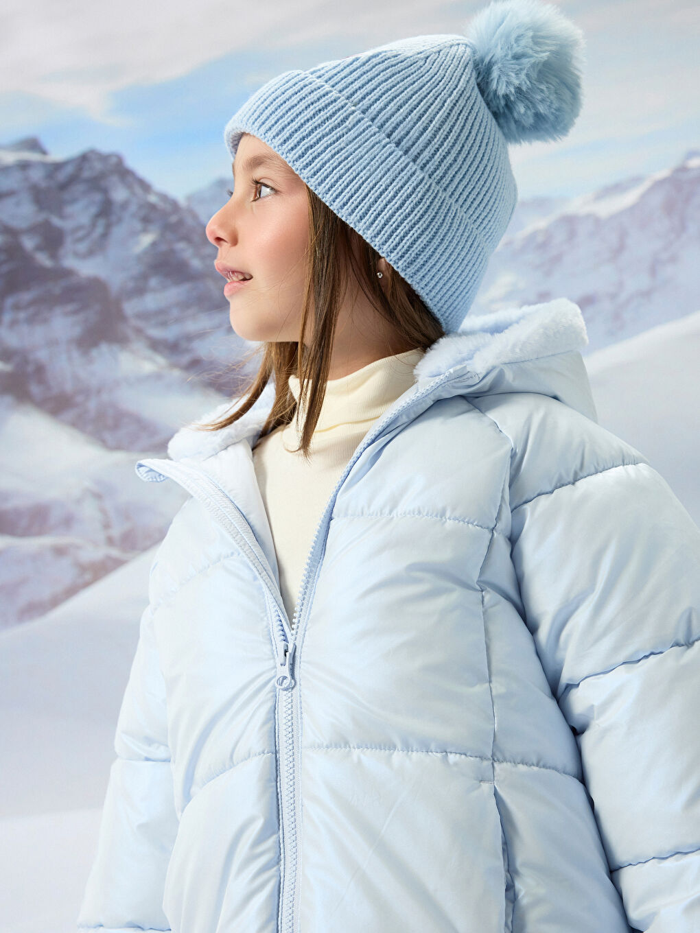 Дута куртка з капюшоном для дівчаток-2