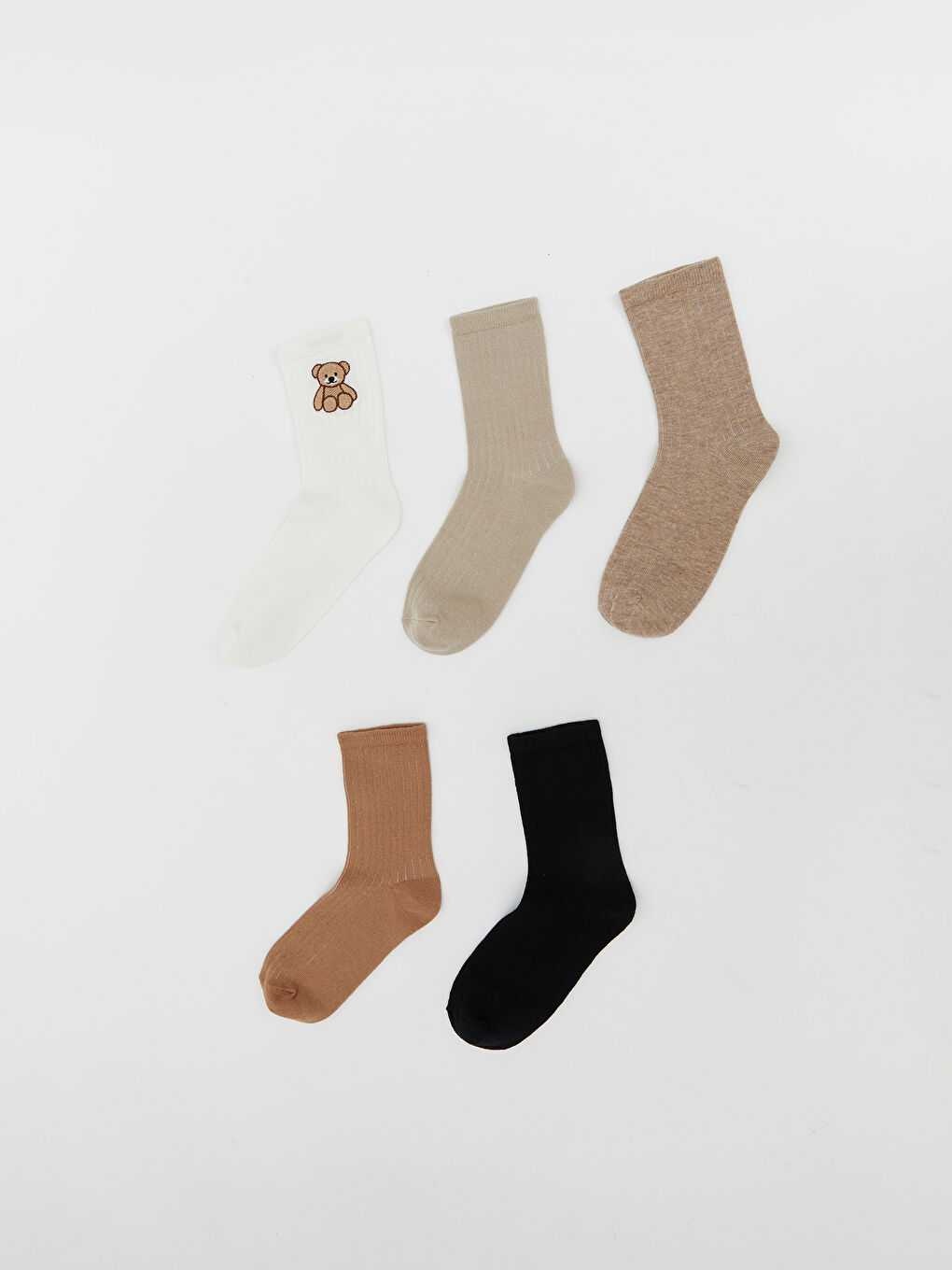LCW DREAM Printed Women's Ankle Socks 5 Pack -W5EP00Z8-FDU