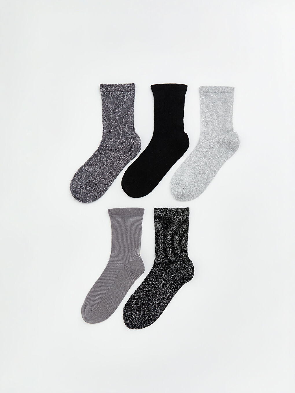 Женские однотонные носки до щиколотки, комплект из 5 штук