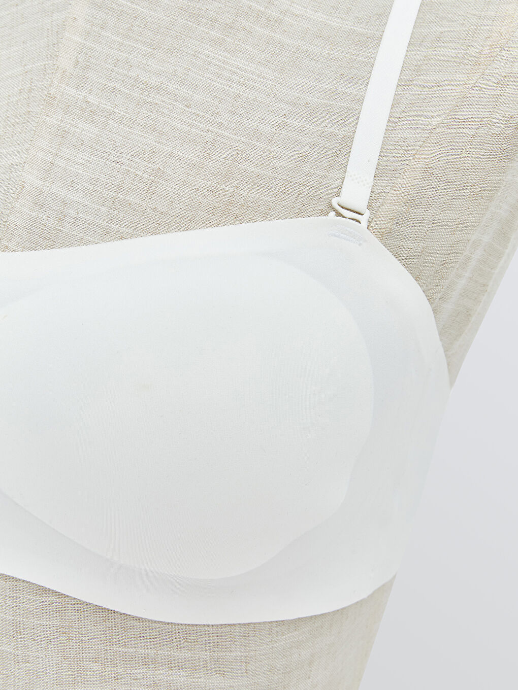 Beyaz Balensiz Dolgusuz Straplez Sütyen-2