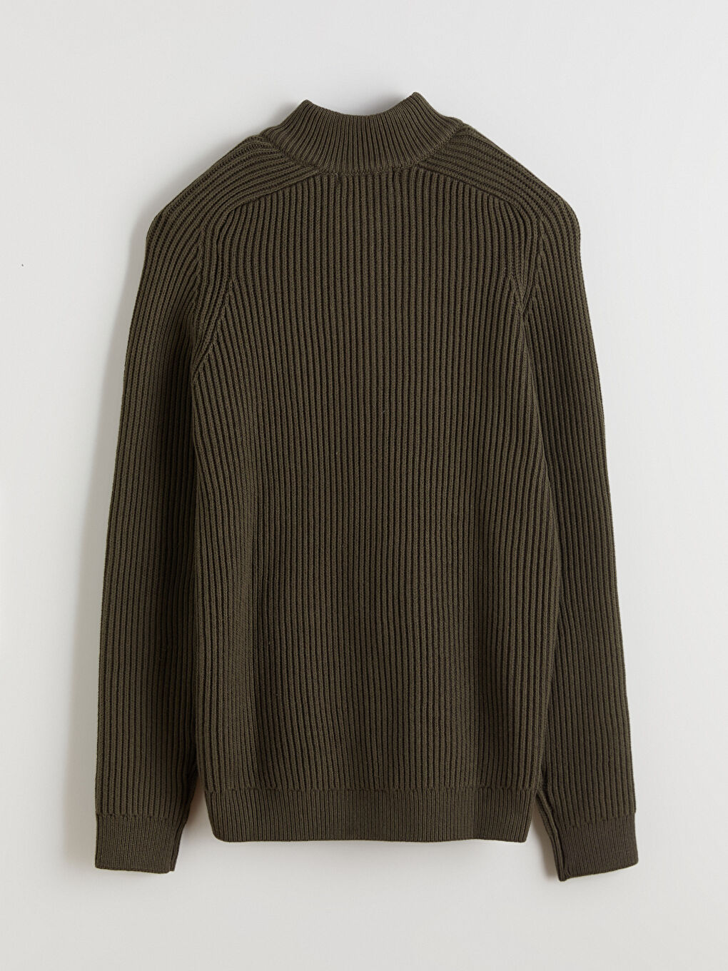 Standard Fit Stand Collar Men's Sweater-5