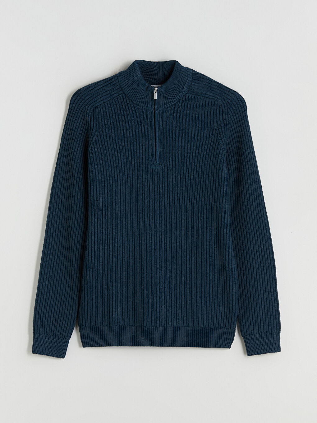 Standard Fit Stand Collar Men's Sweater-4