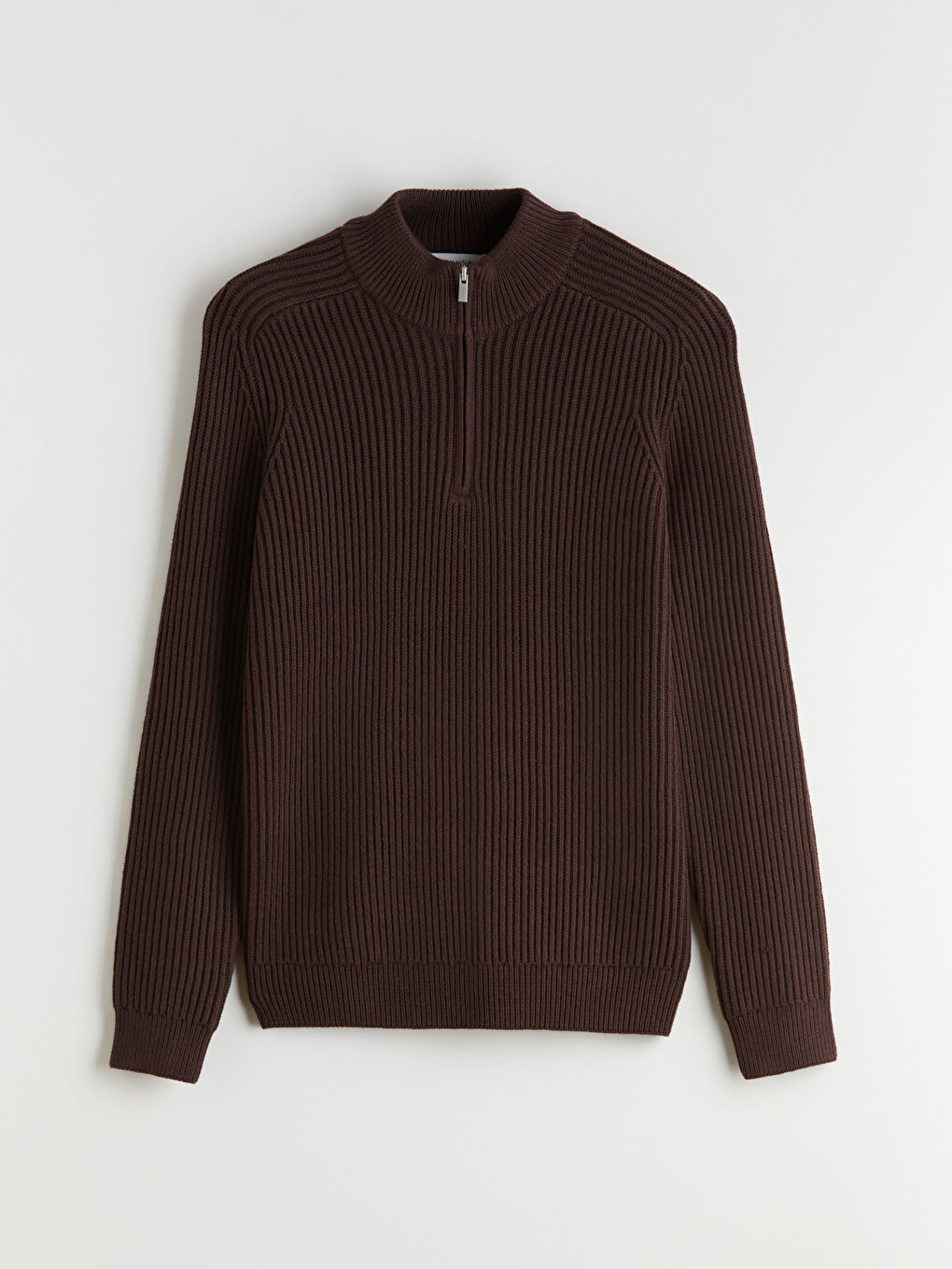 Standard Fit Stand Collar Men's Sweater-4