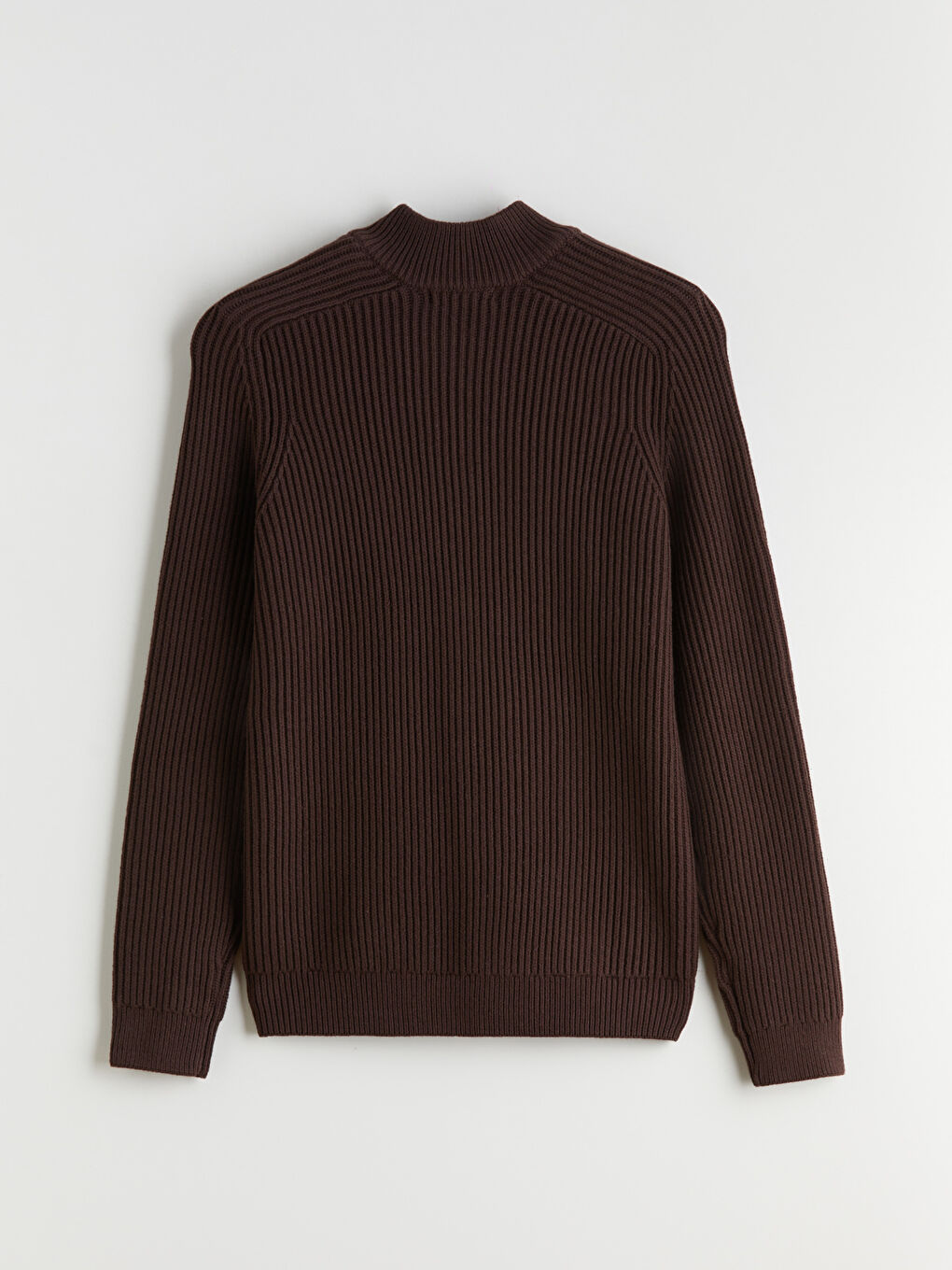 Standard Fit Stand Collar Men's Sweater-5