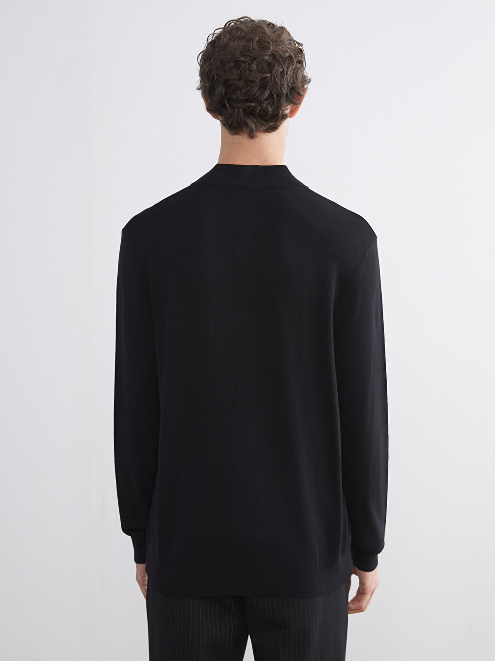 Funnel Neck Men's Knitwear Sweater-3