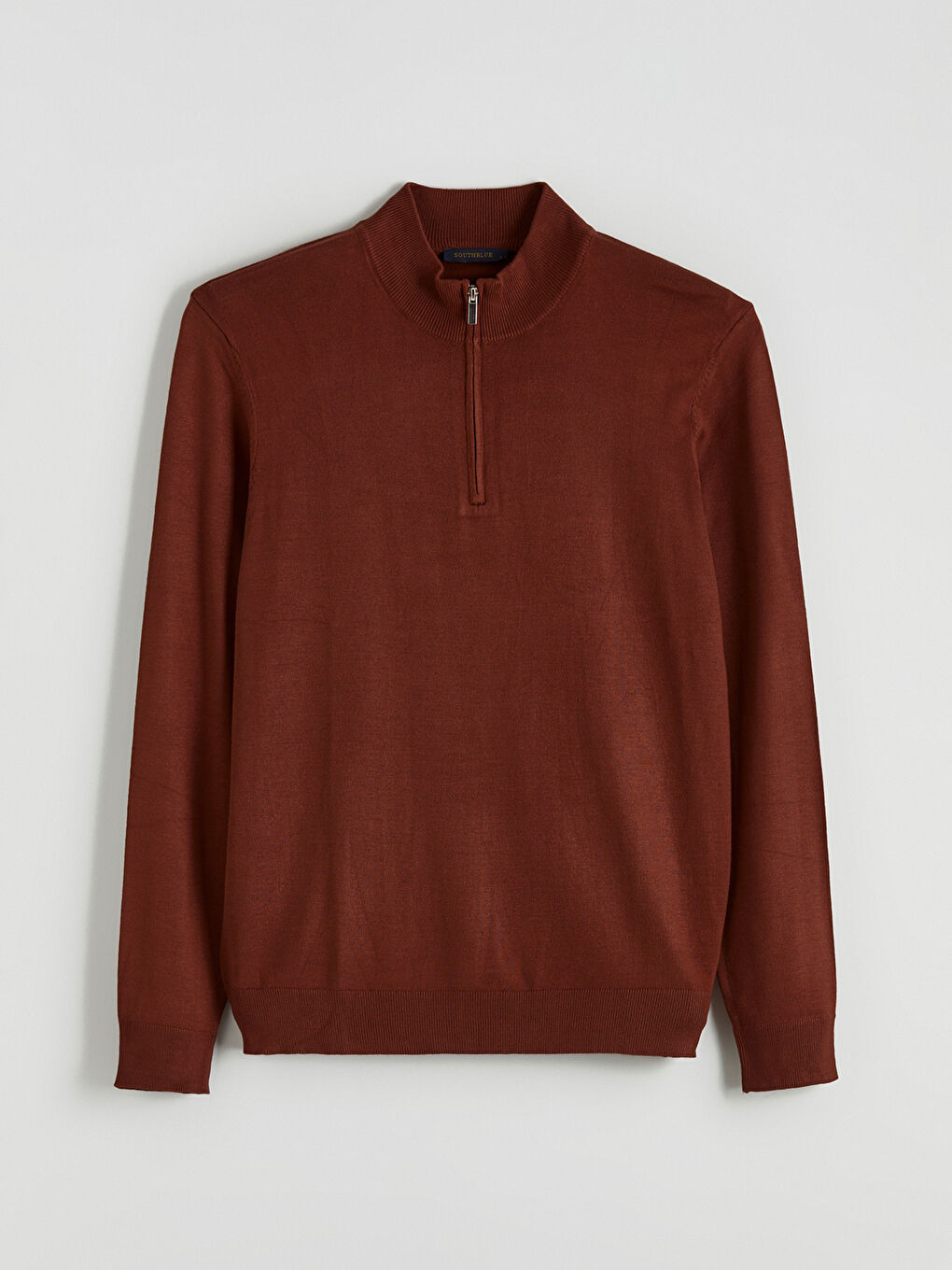 Funnel Neck Men's Knitwear Sweater