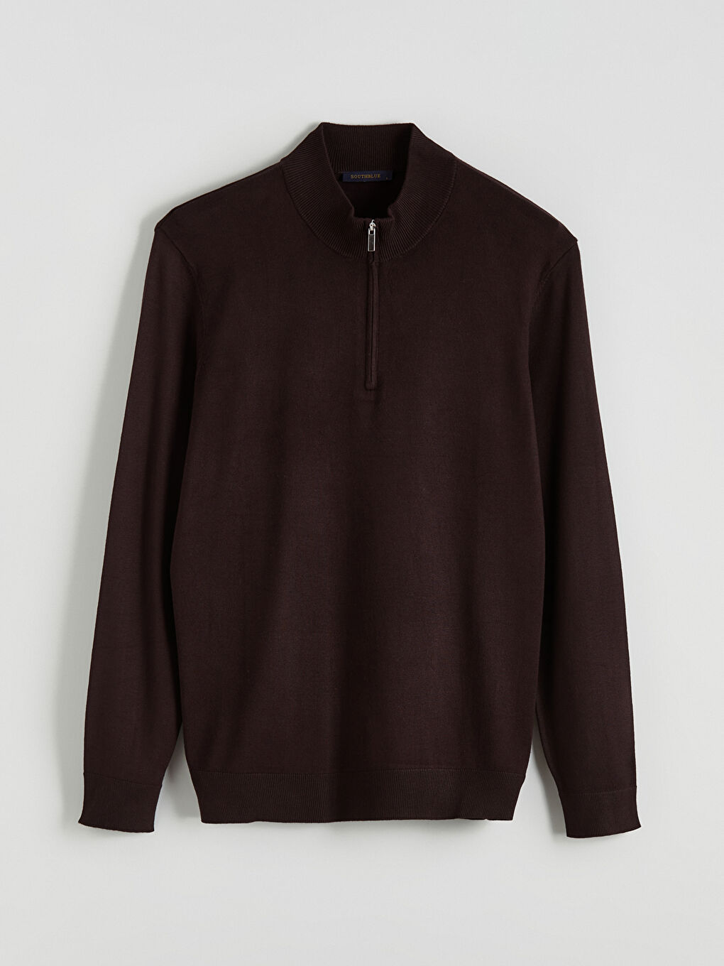 Funnel Neck Men's Knitwear Sweater-4