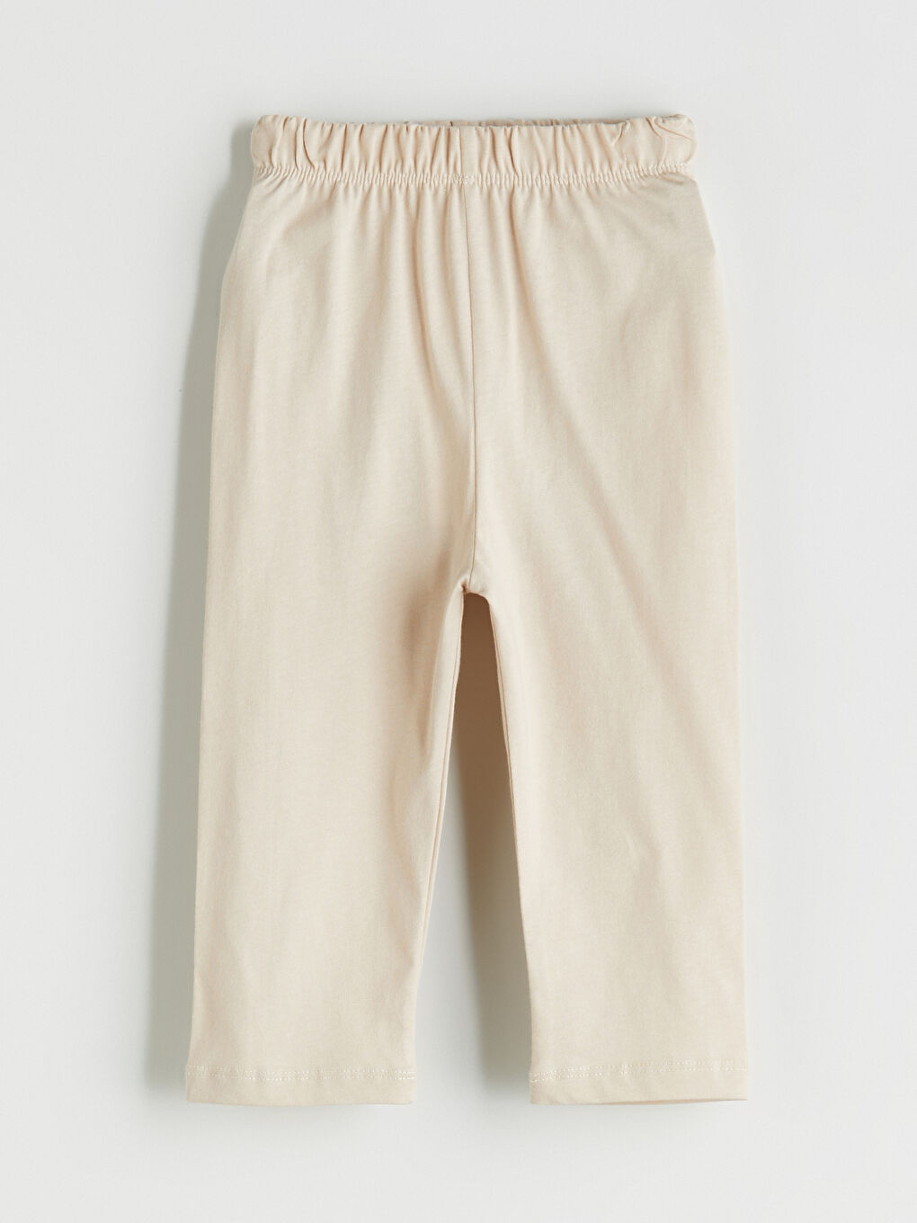 Bej Beli Lastikli Erkek Çocuk Pijama Altı