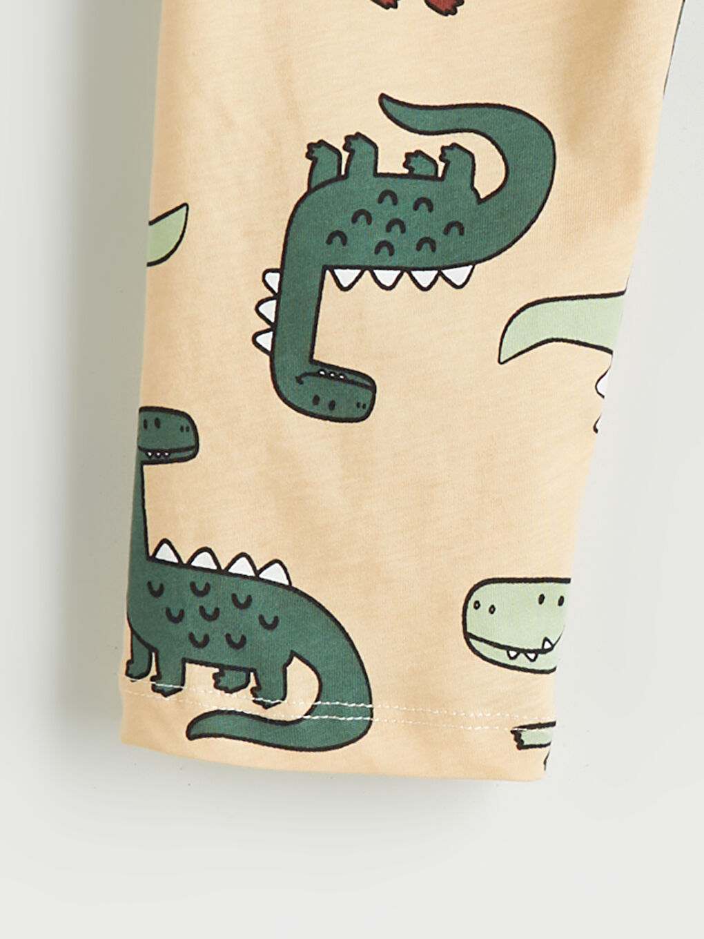 Bej Beli Lastikli Erkek Çocuk Pijama Alt-1