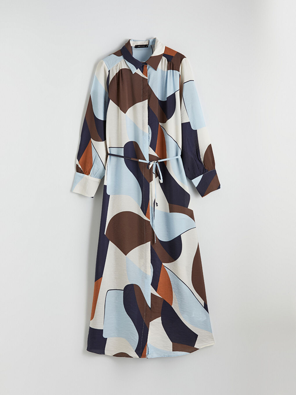 Patterned Shirt Dress-6