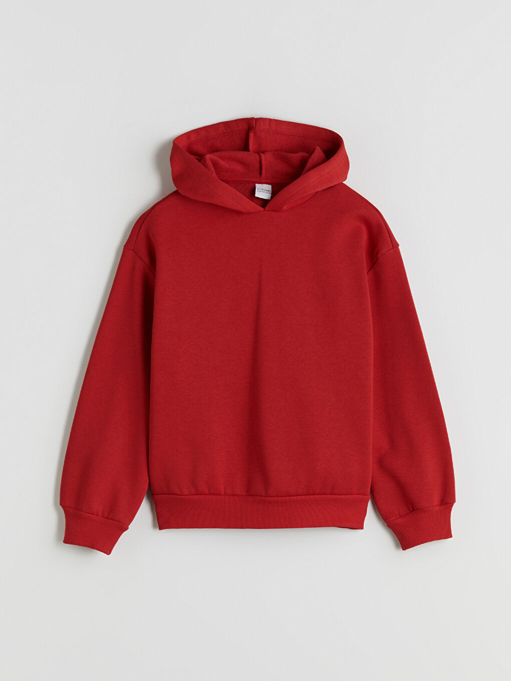 Kırmızı Kapüşonlu Kız Çocuk Kalın Sweatshirt-4