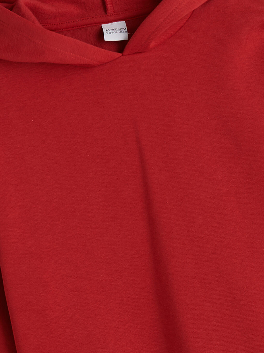 Kırmızı Kapüşonlu Kız Çocuk Kalın Sweatshirt-6