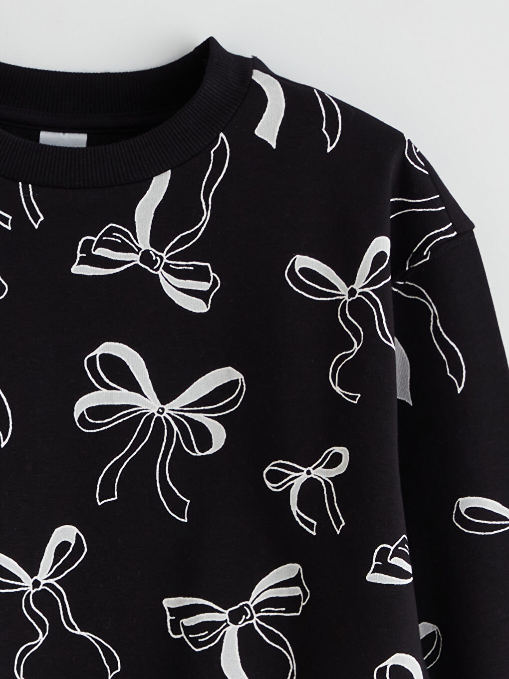 Bej Bisiklet Yaka Kız Çocuk Sweatshirt 2'li-6