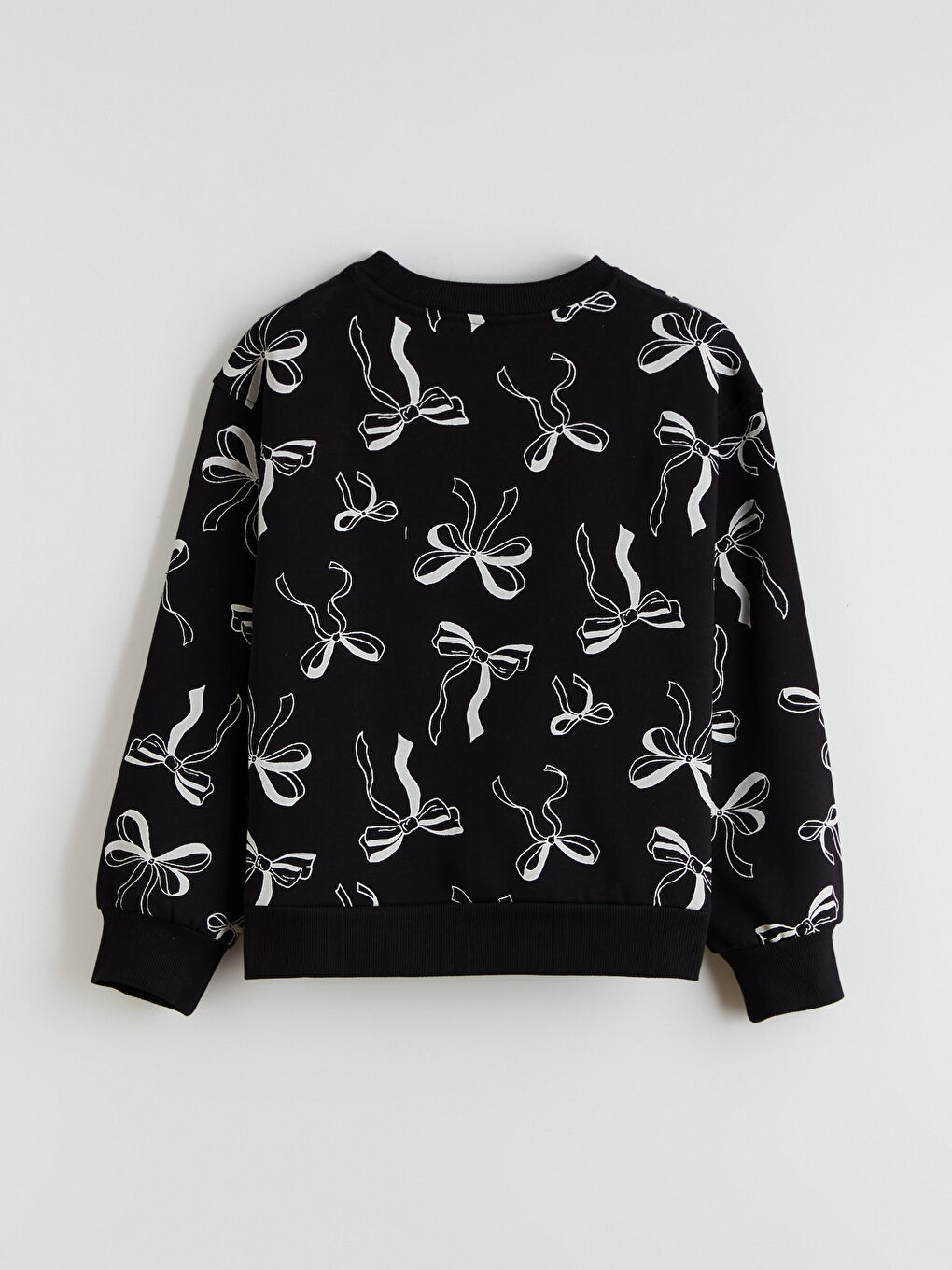 Bej Bisiklet Yaka Kız Çocuk Sweatshirt 2'li-8