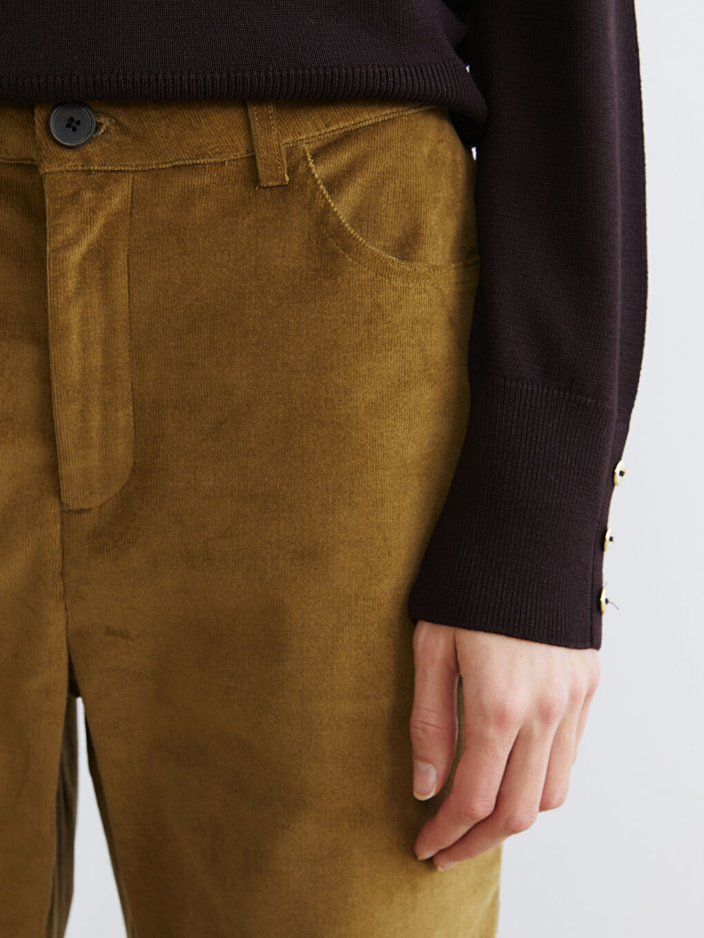 پانتۆڵ مەخمەڵ باریک گەشەدار بۆ ژنان-3