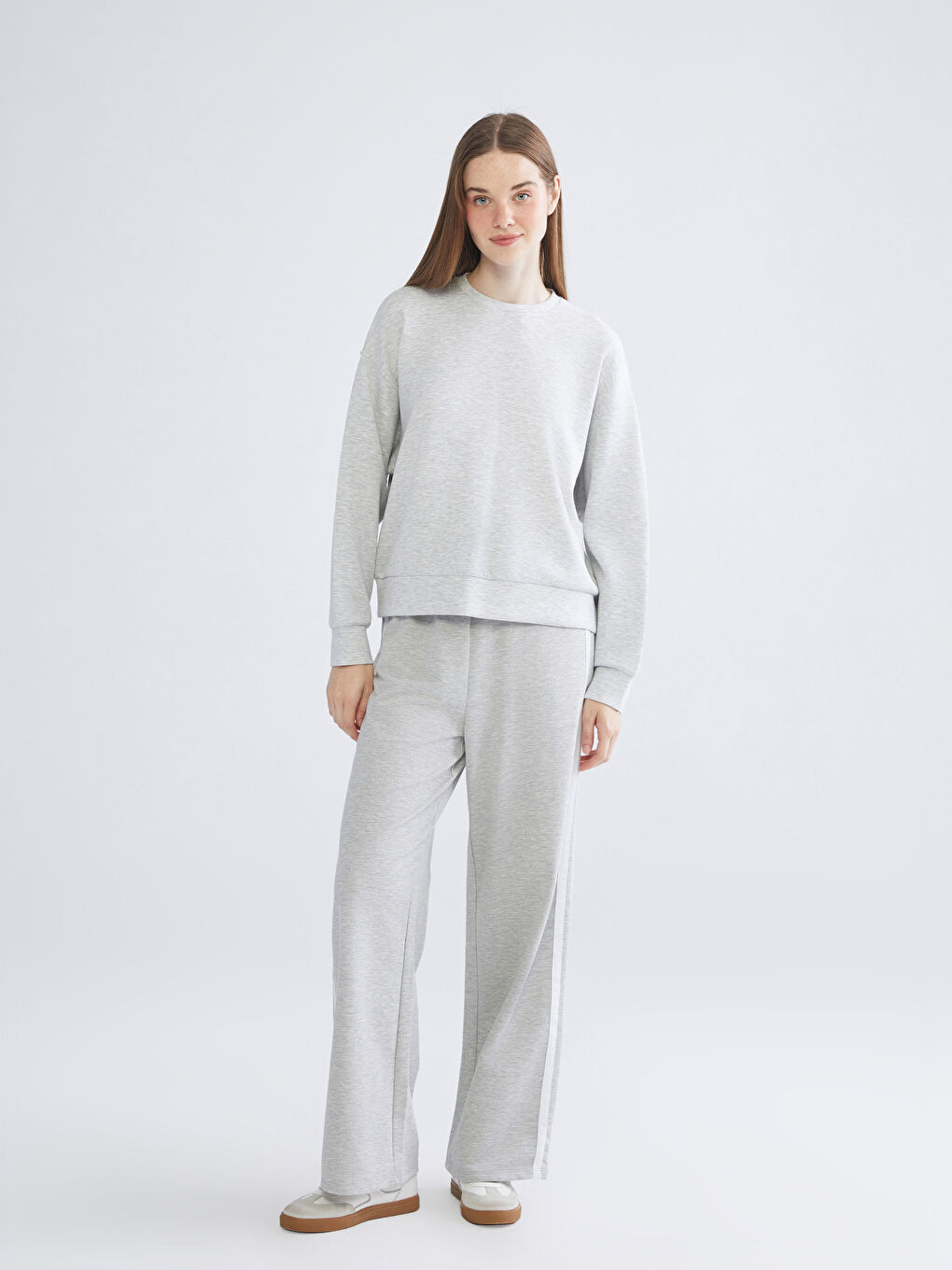Crew Neck Oversize Women's Thick Sweatshirt-1