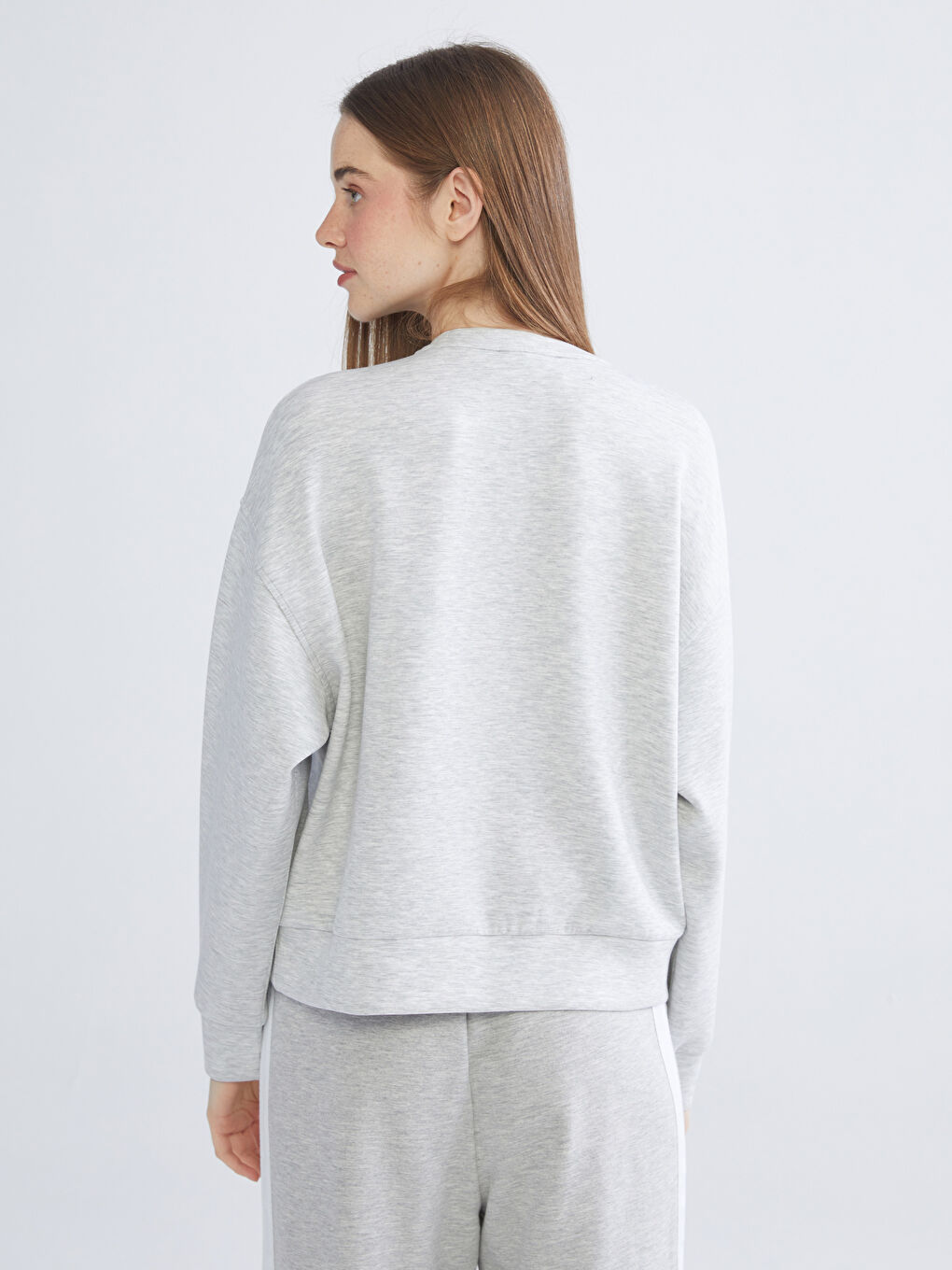 Crew Neck Oversize Women's Thick Sweatshirt-3