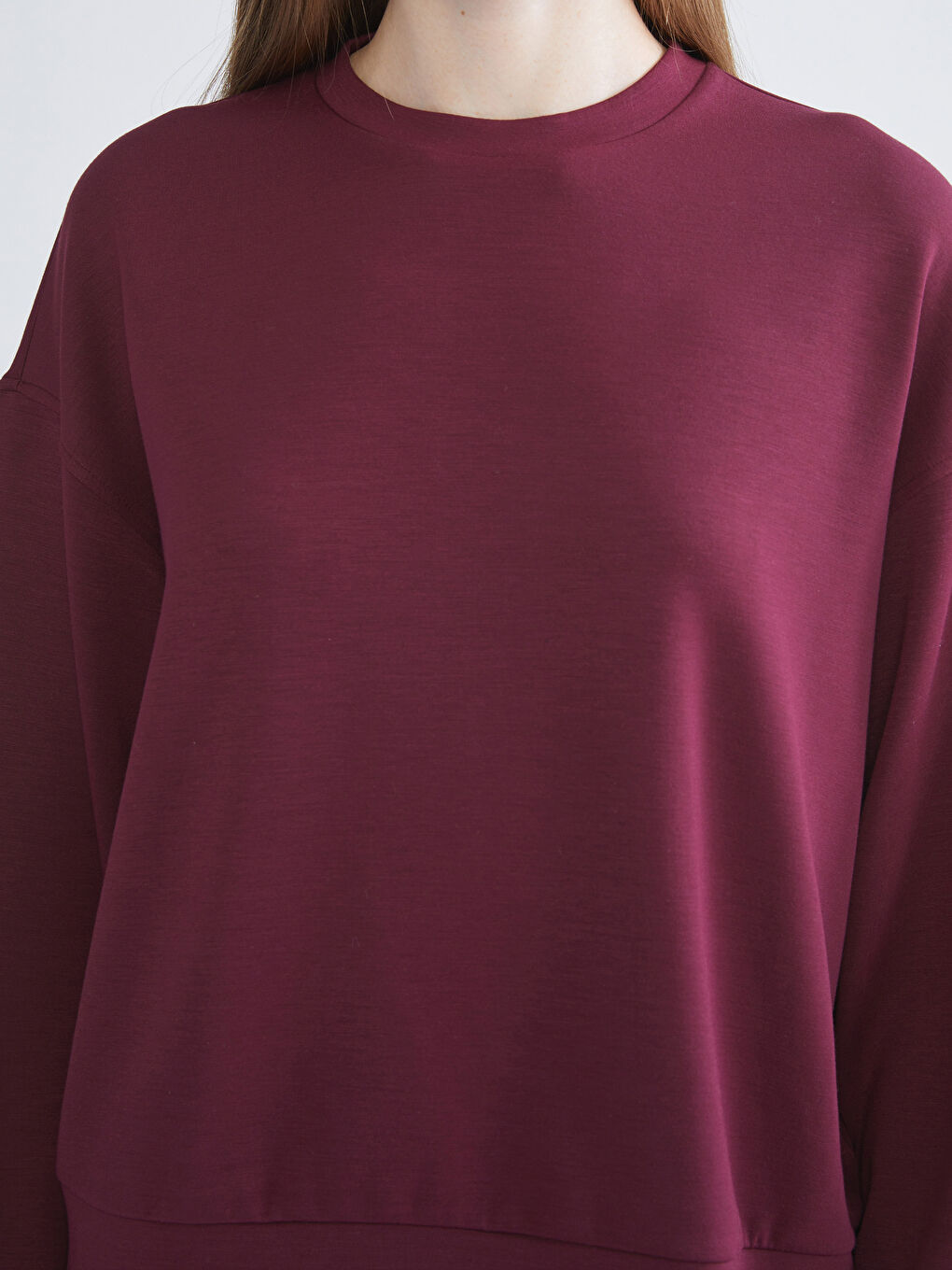 Crew Neck Oversize Women's Thick Sweatshirt-2