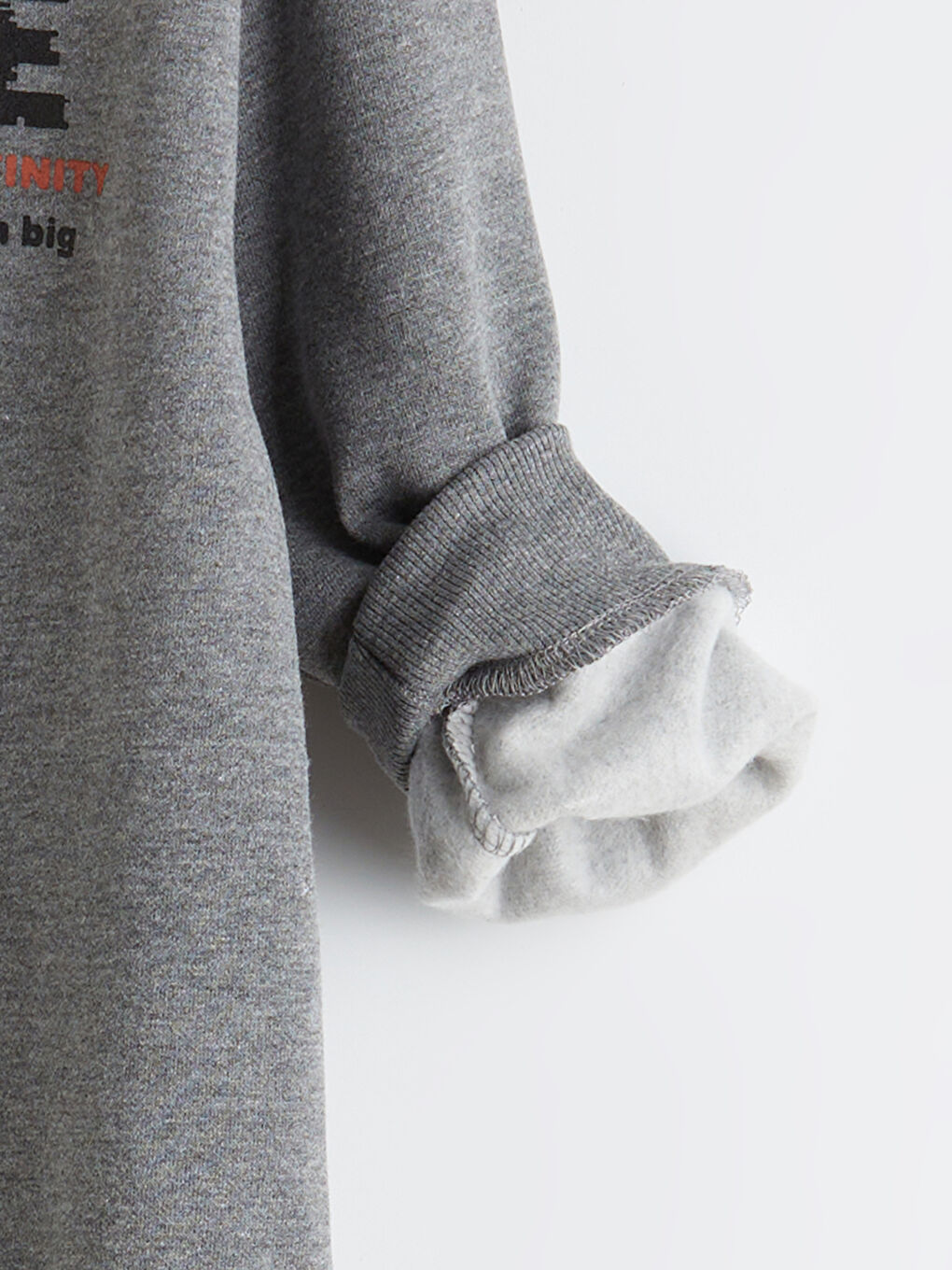 Crew Neck Printed Boys' Thick Sweatshirt-2