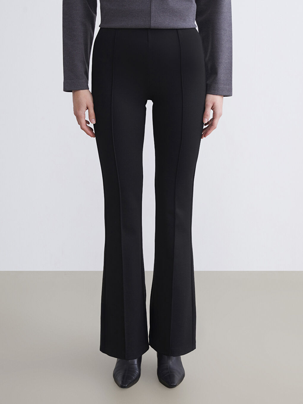 Ekstra Slim Fit Bakljaste Ženske Pantalone-1
