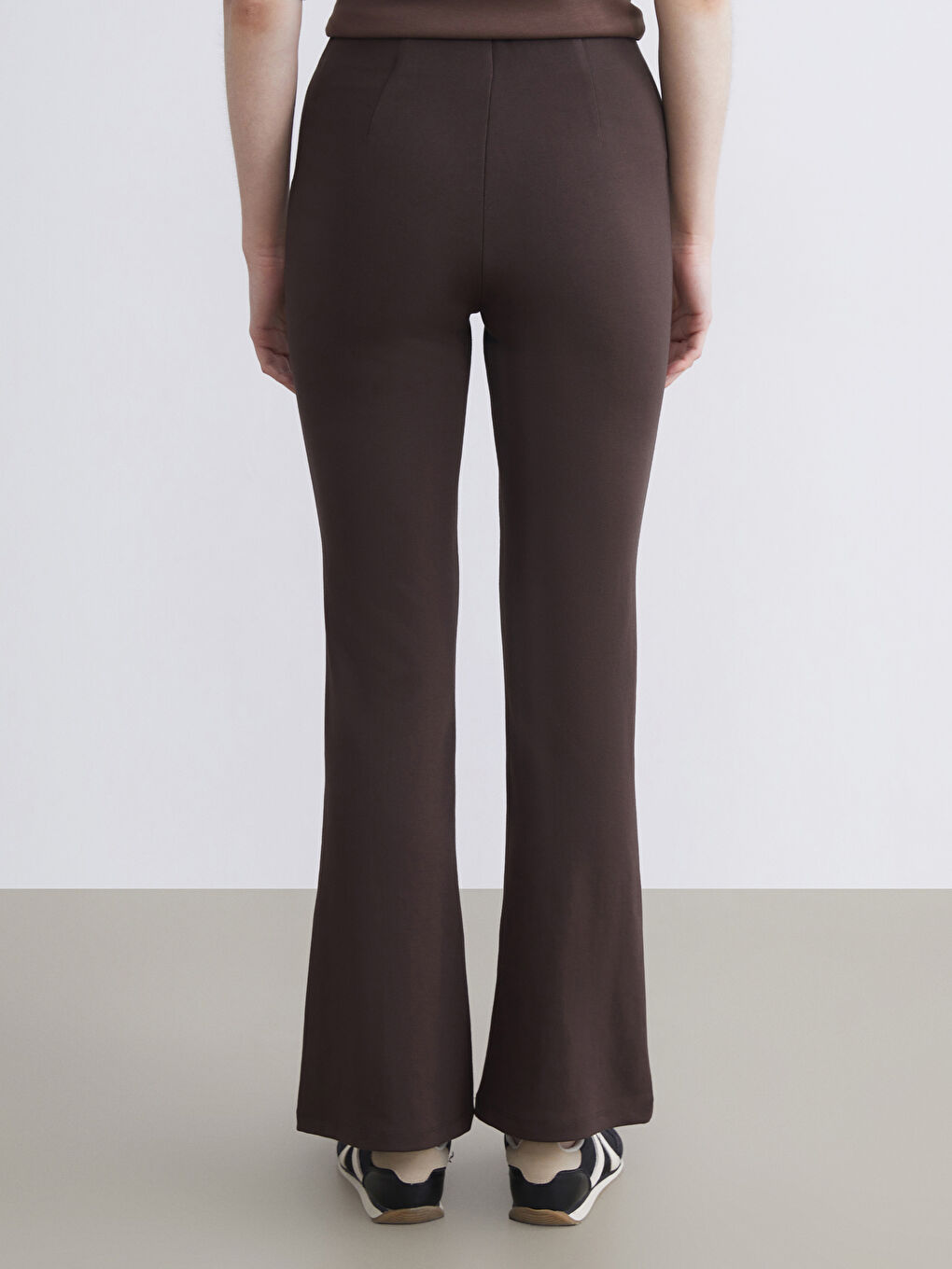 Ekstra Slim Fit Bakljaste Ženske Pantalone-3