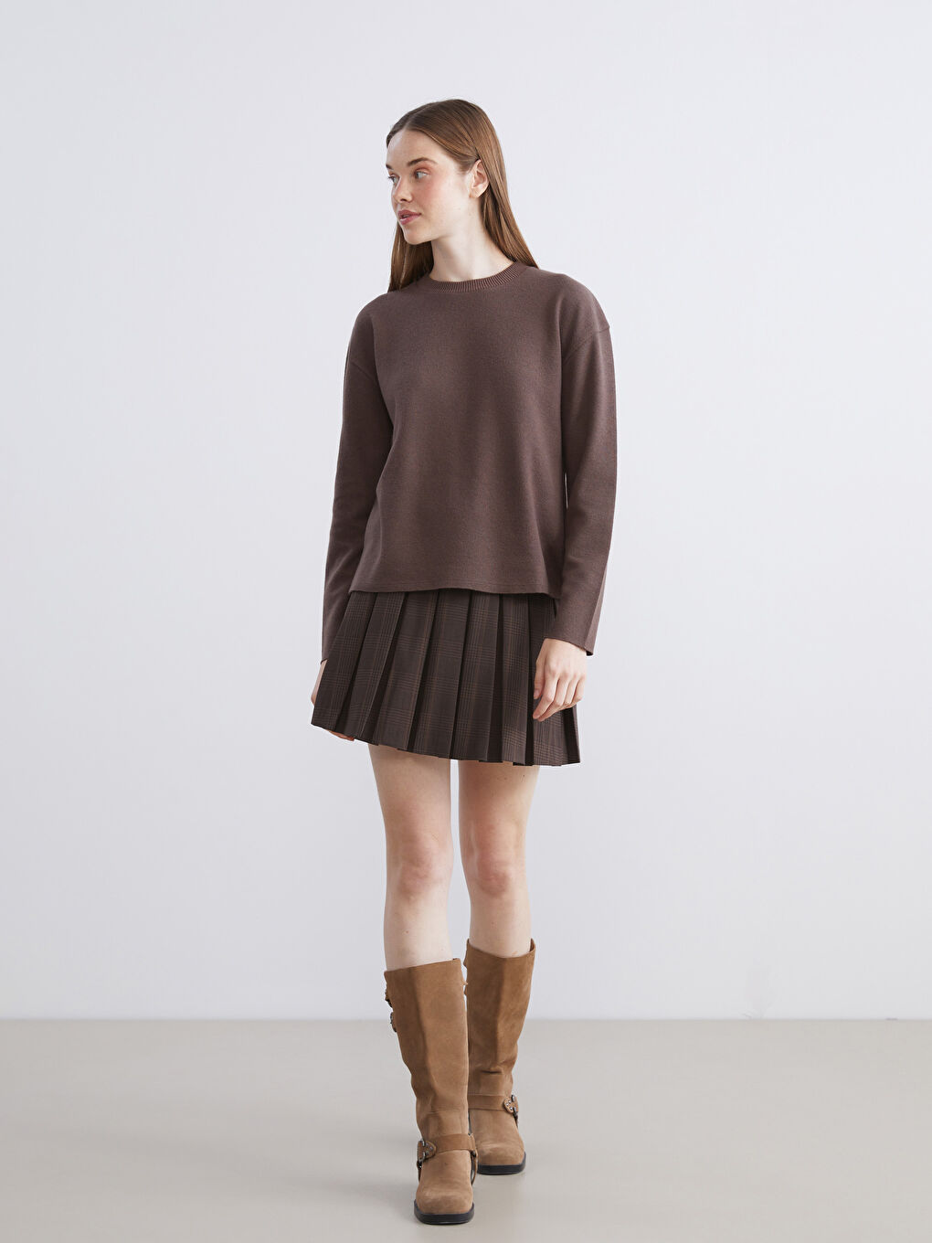 Woman BROWN Sweatshirt-1