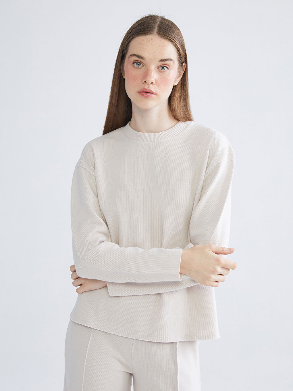 Woman BEIGE Sweatshirt
