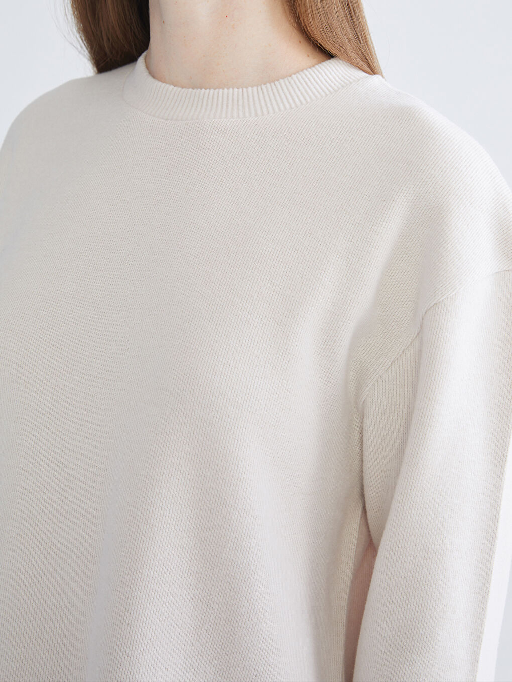 Woman BEIGE Sweatshirt-2