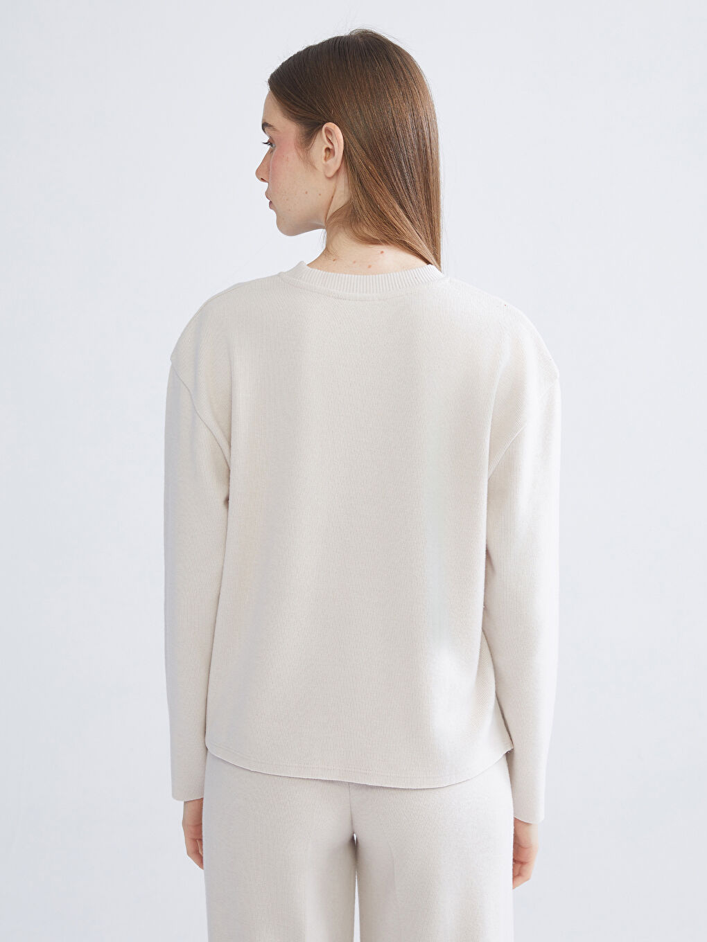 Woman BEIGE Sweatshirt-3