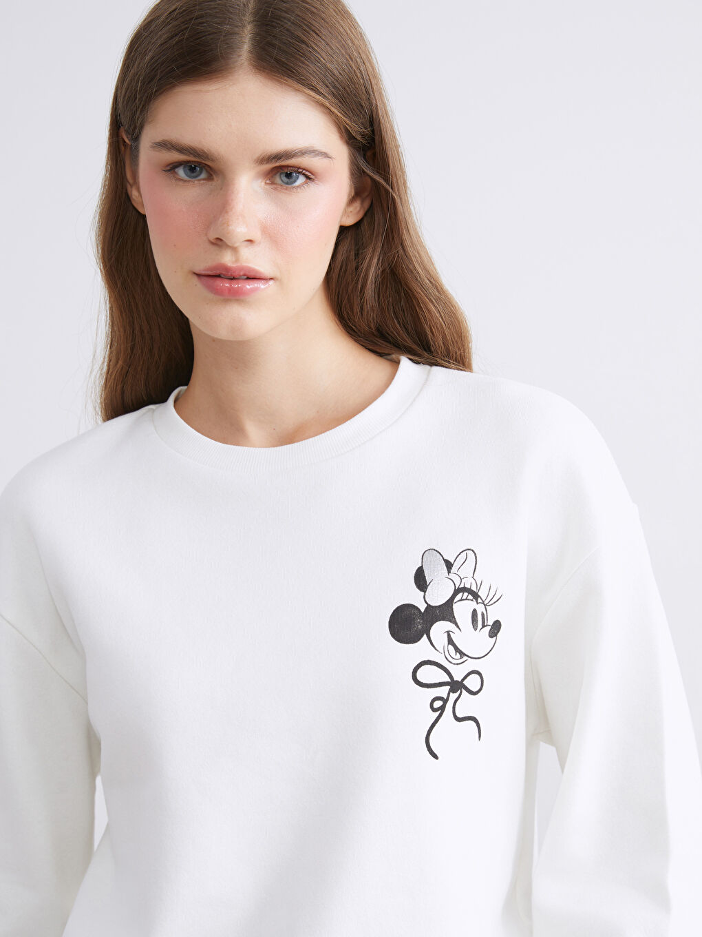 Minnie Mouse Printed Women's Thick Sweatshirt