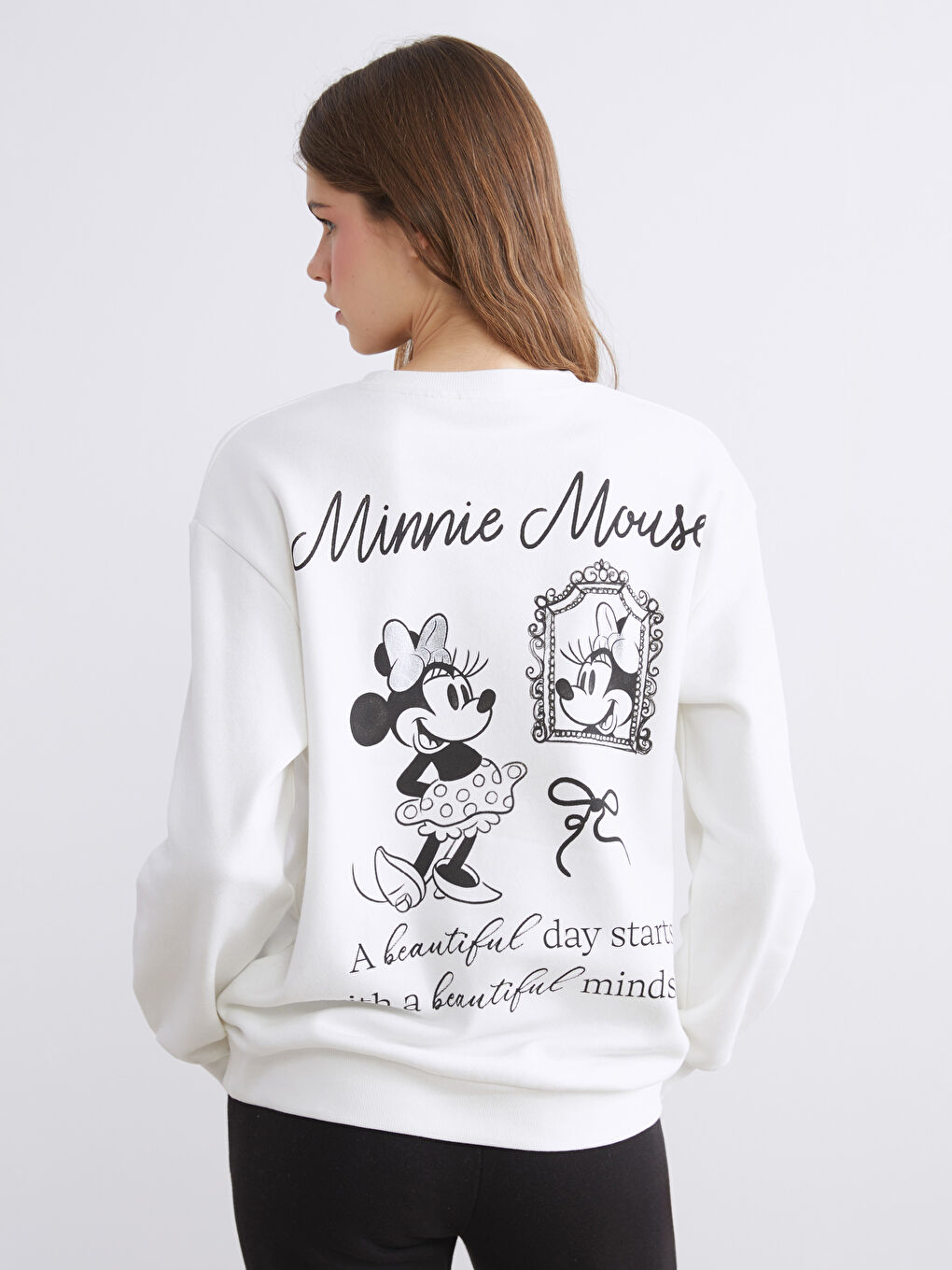 Minnie Mouse Printed Women's Thick Sweatshirt-2