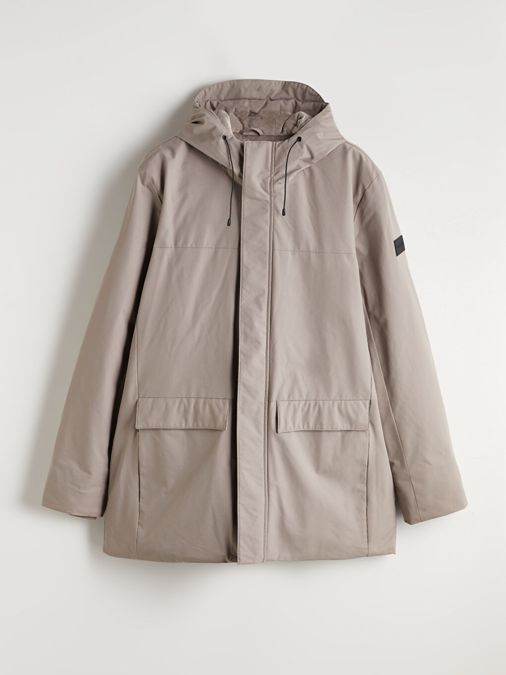 Yeşil Standart Kalıp Kapüşonlu Erkek Mont-5