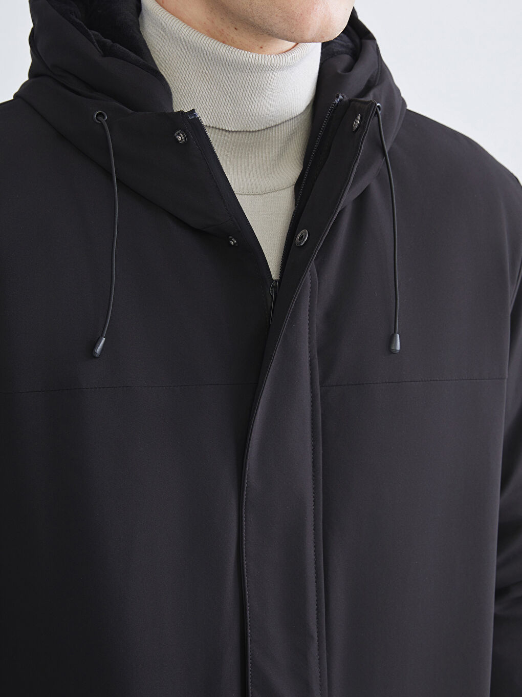 Standard Fit Hooded Men's Coat-2