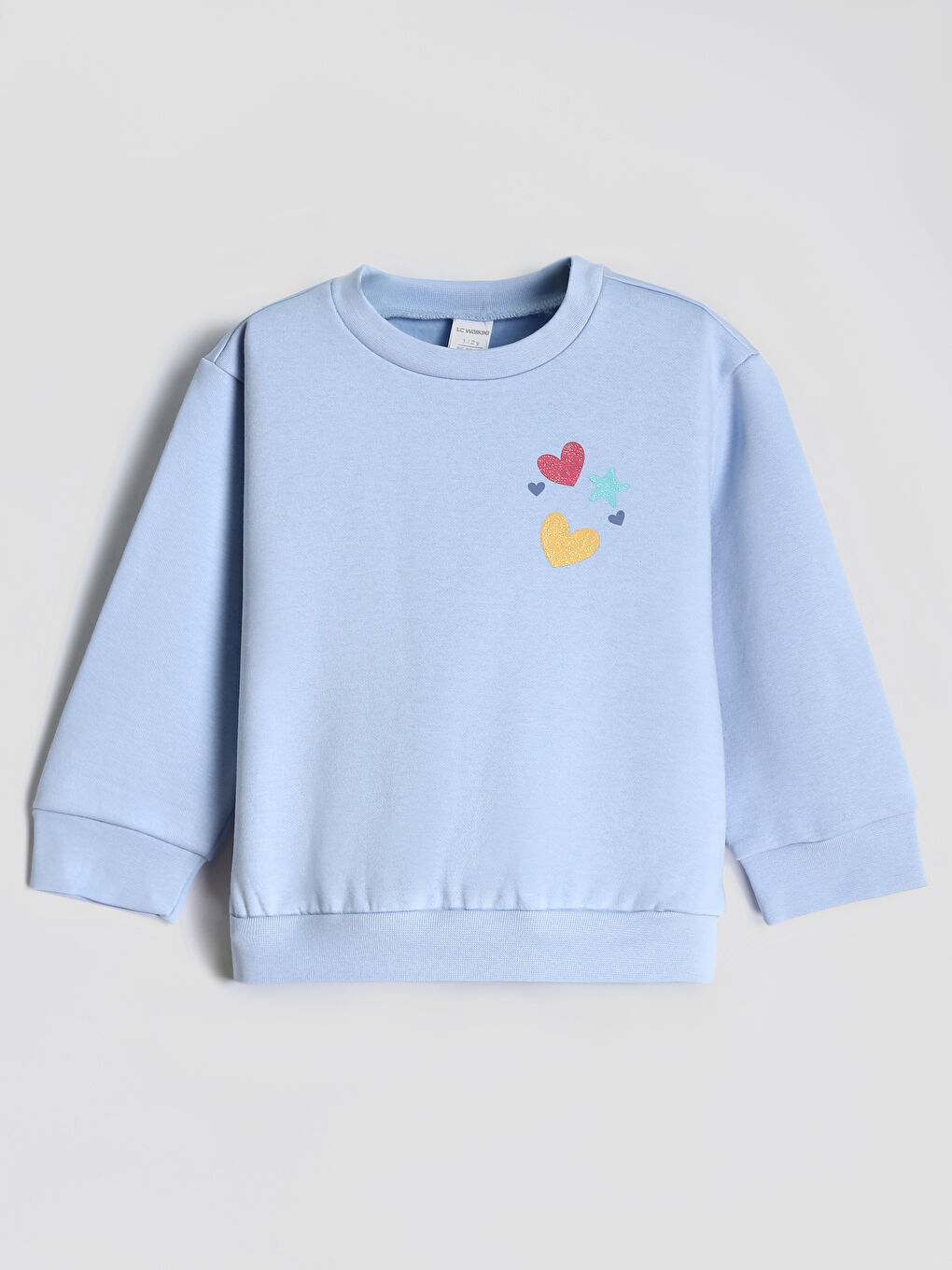 Crew Neck Printed Baby Girls' Sweatshirt 2 Pack-1