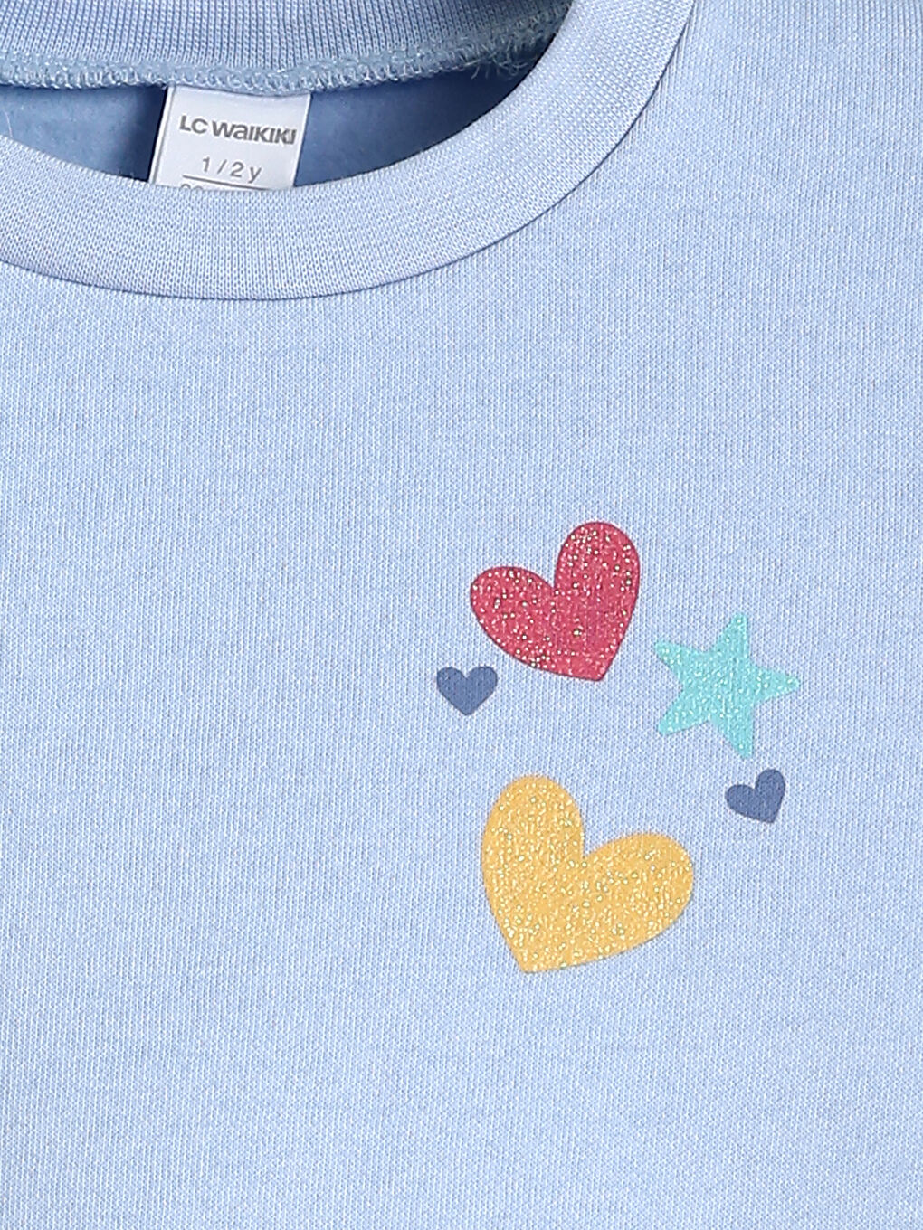 Crew Neck Printed Baby Girls' Sweatshirt 2 Pack-5