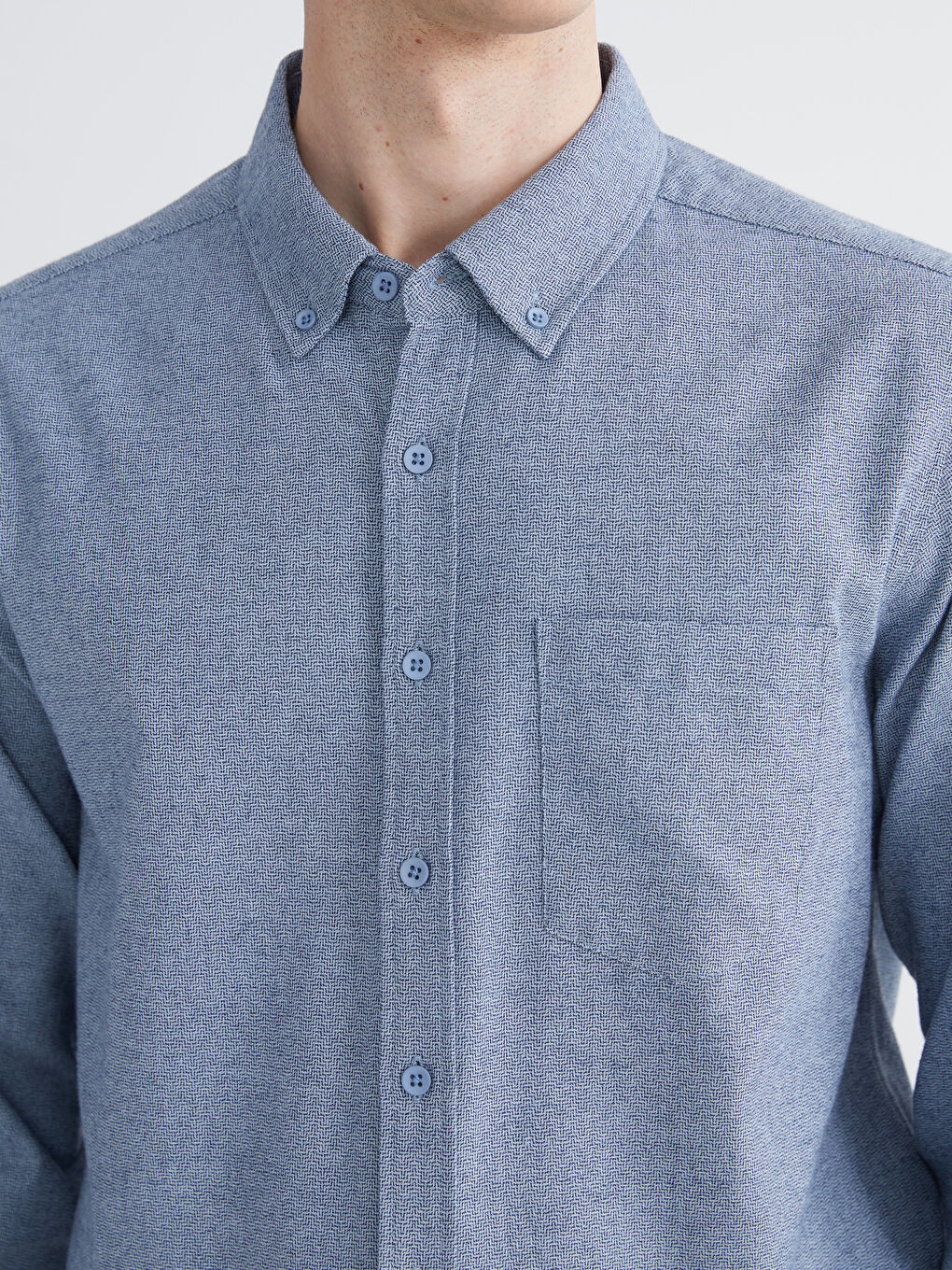 Regular Fit Dobby Pocket Men's Shirt-2