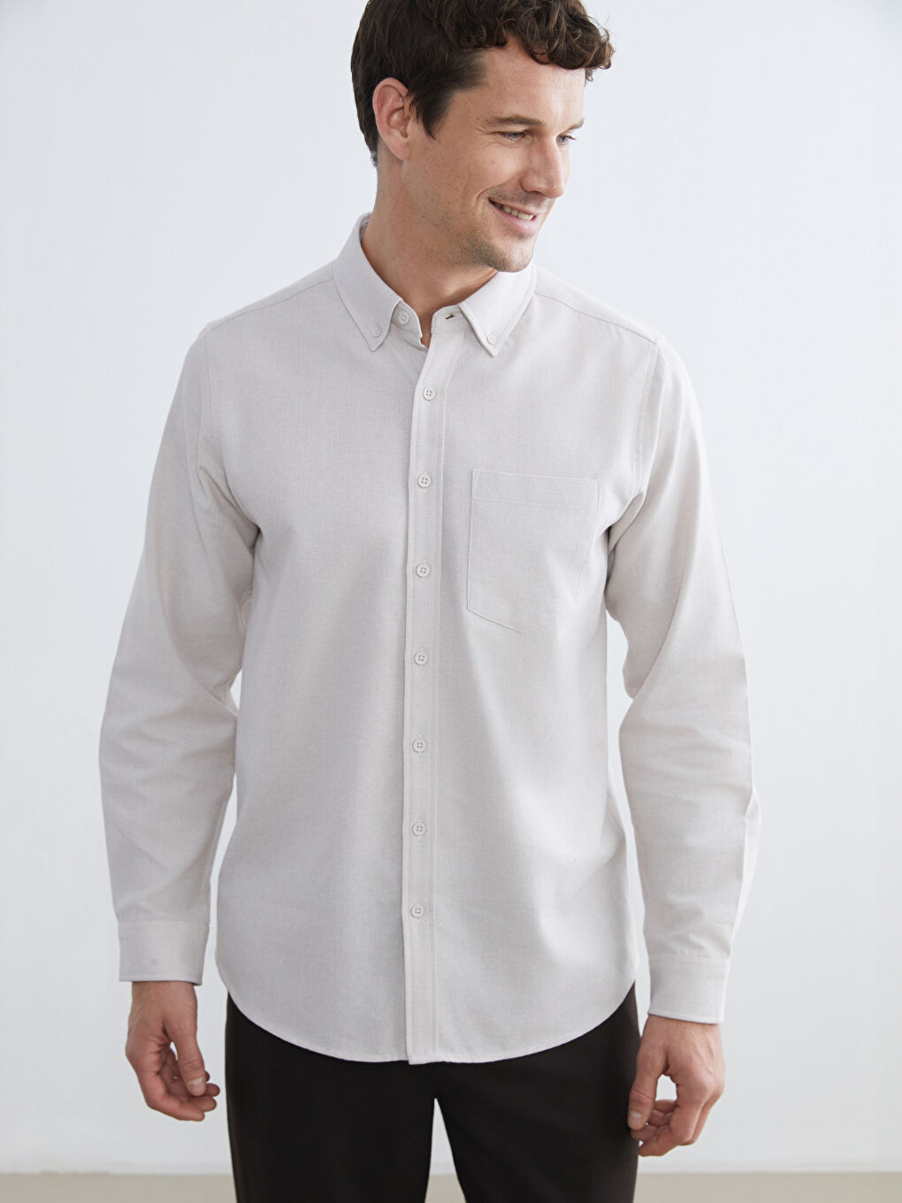 Мужчины Бежевый Рубашка