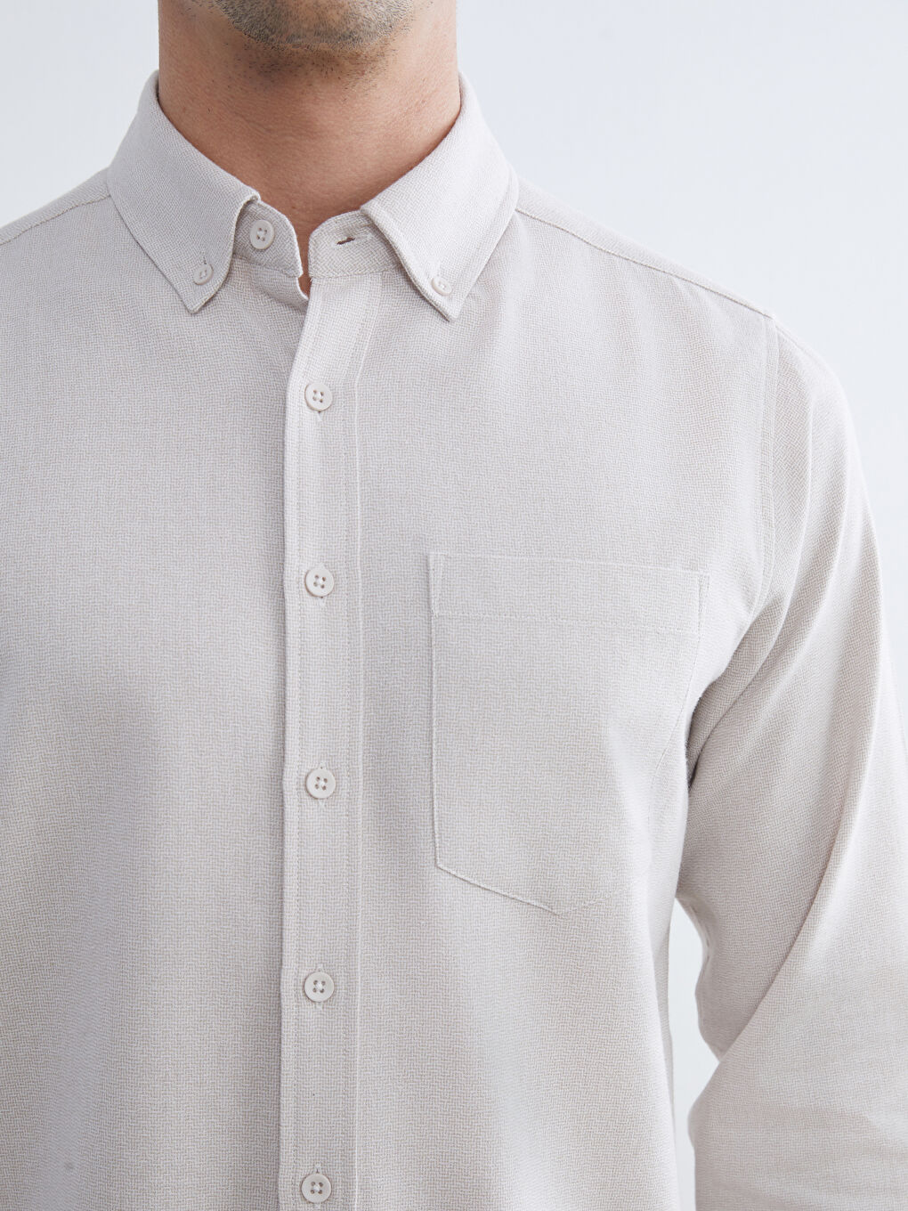 Мужчины Бежевый Рубашка-2