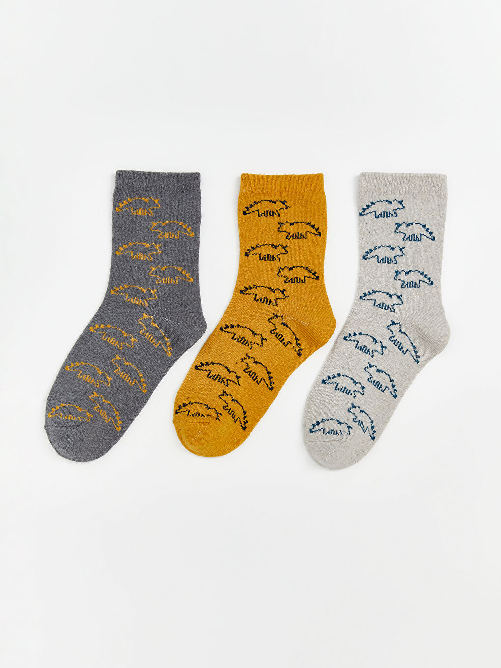 LCW ECO Patterned Boys' Trainer Socks 3-packs -W5ES85Z4-LAM