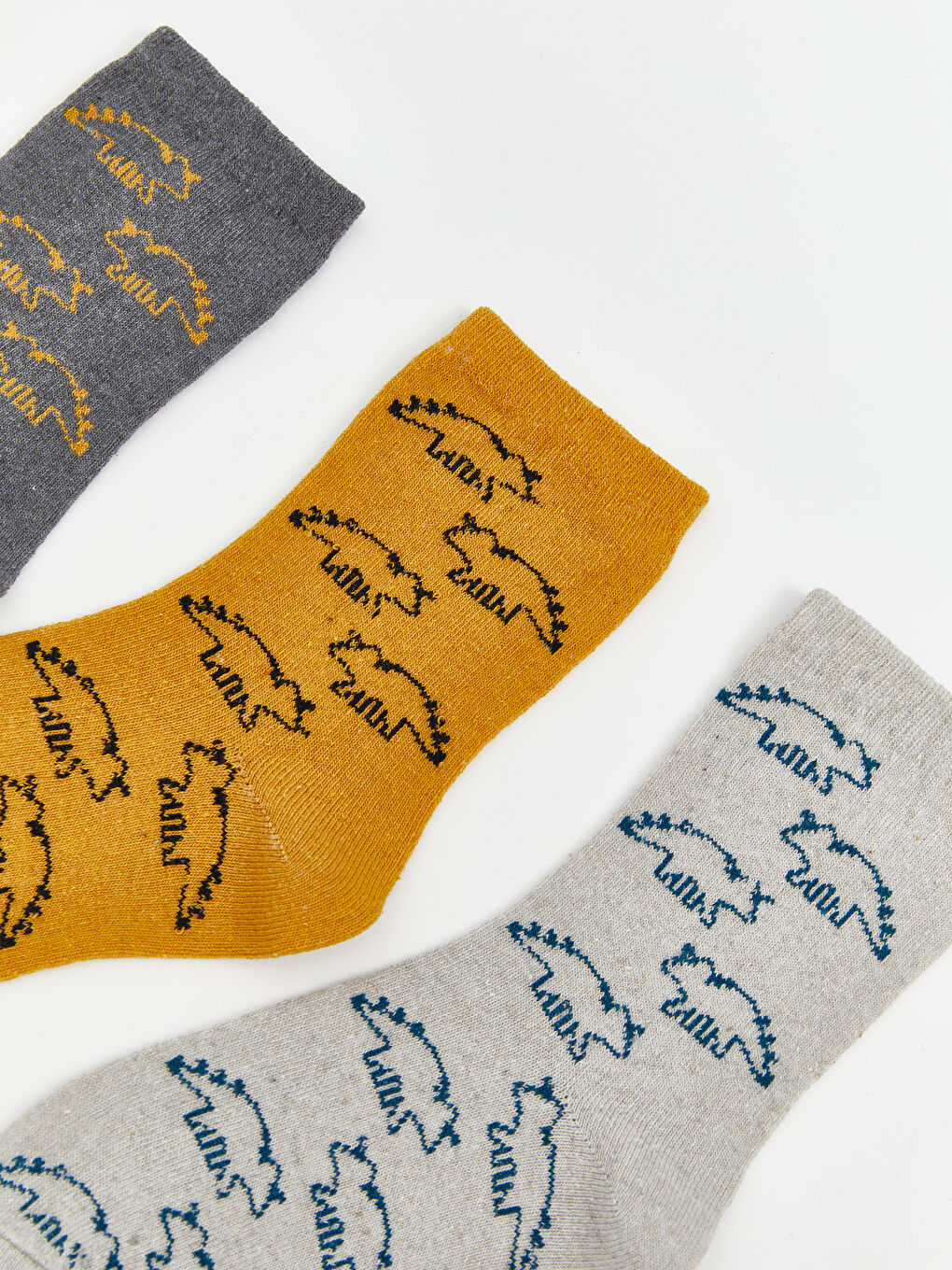 LCW ECO Patterned Boys' Trainer Socks 3-packs -W5ES85Z4-LAM