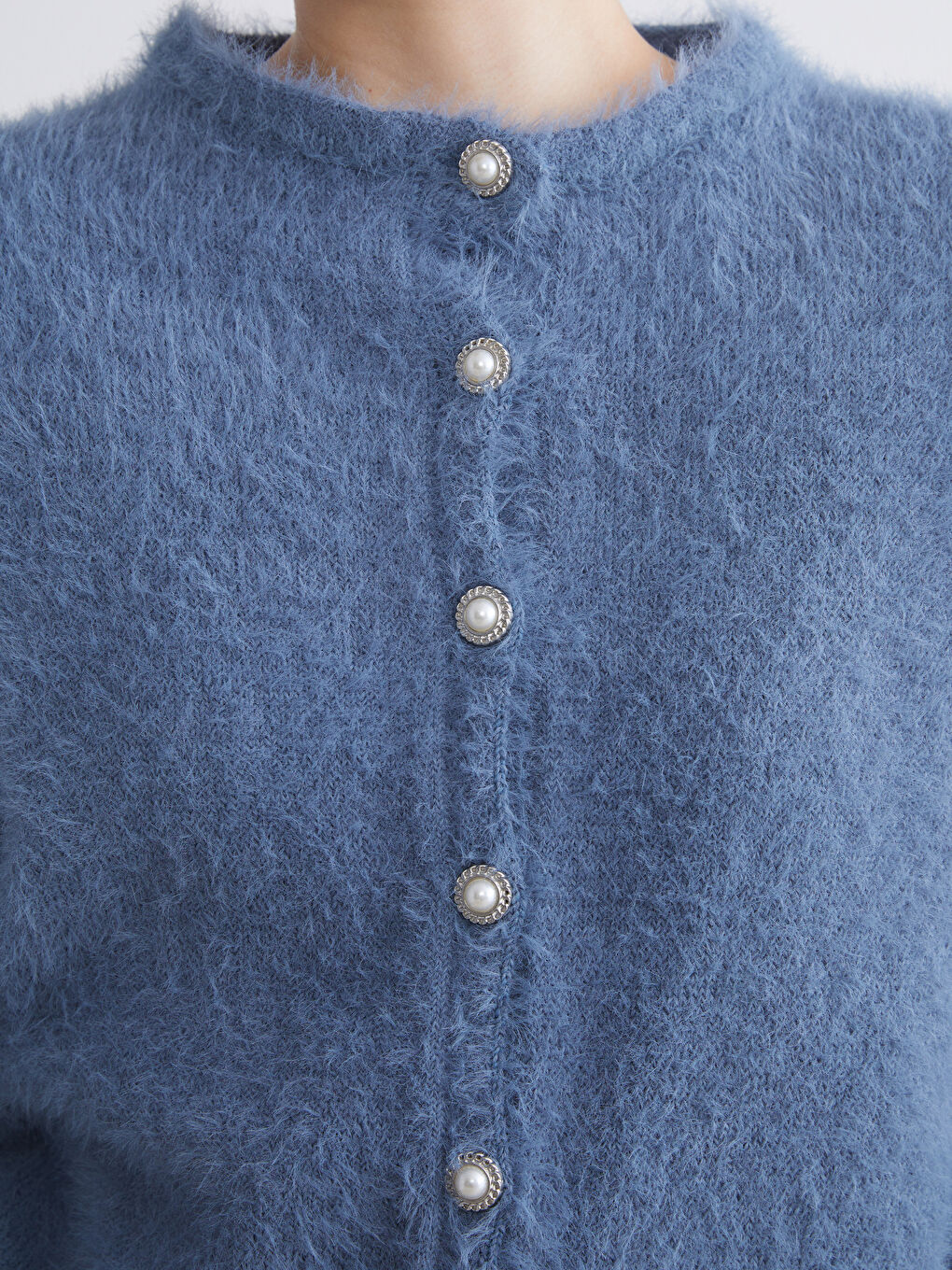 Mavi Bisiklet Yaka Kadın Triko Hırka-4