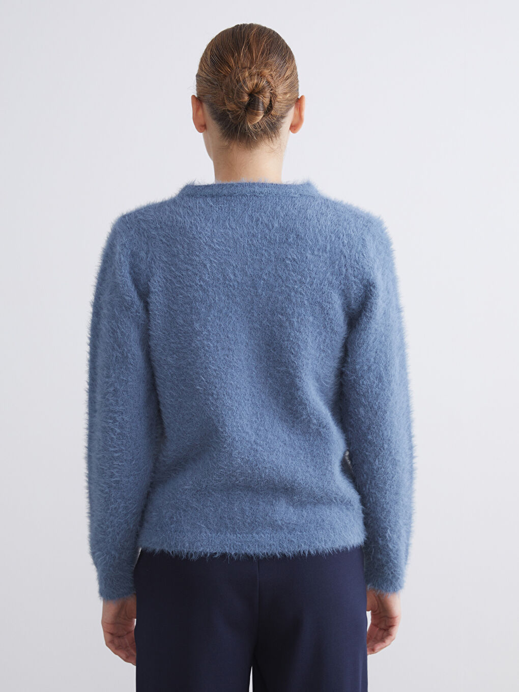 Mavi Bisiklet Yaka Kadın Triko Hırka-5