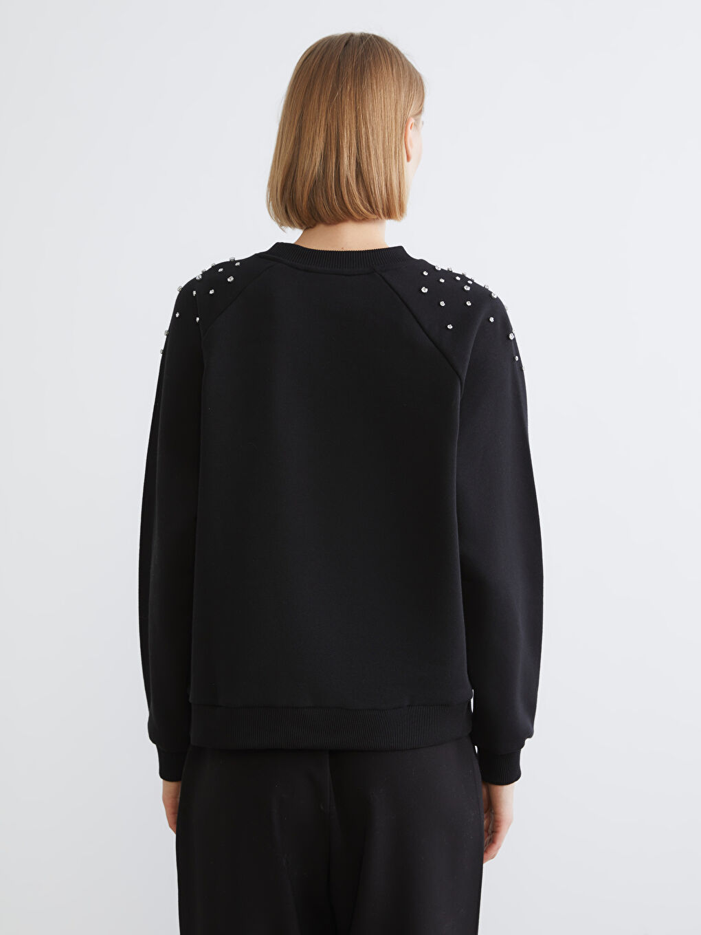 Žena CRNA Majica s kapuljačom/Dukserica-3