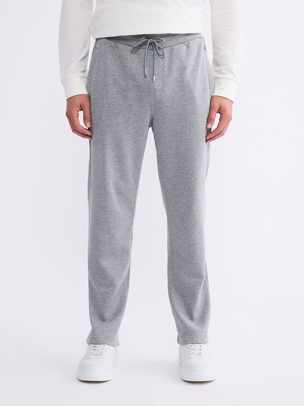 Gri Standart Kalıp Erkek Eşofman Altı-1