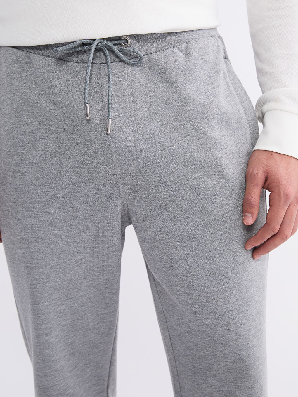 Gri Standart Kalıp Erkek Eşofman Altı-2